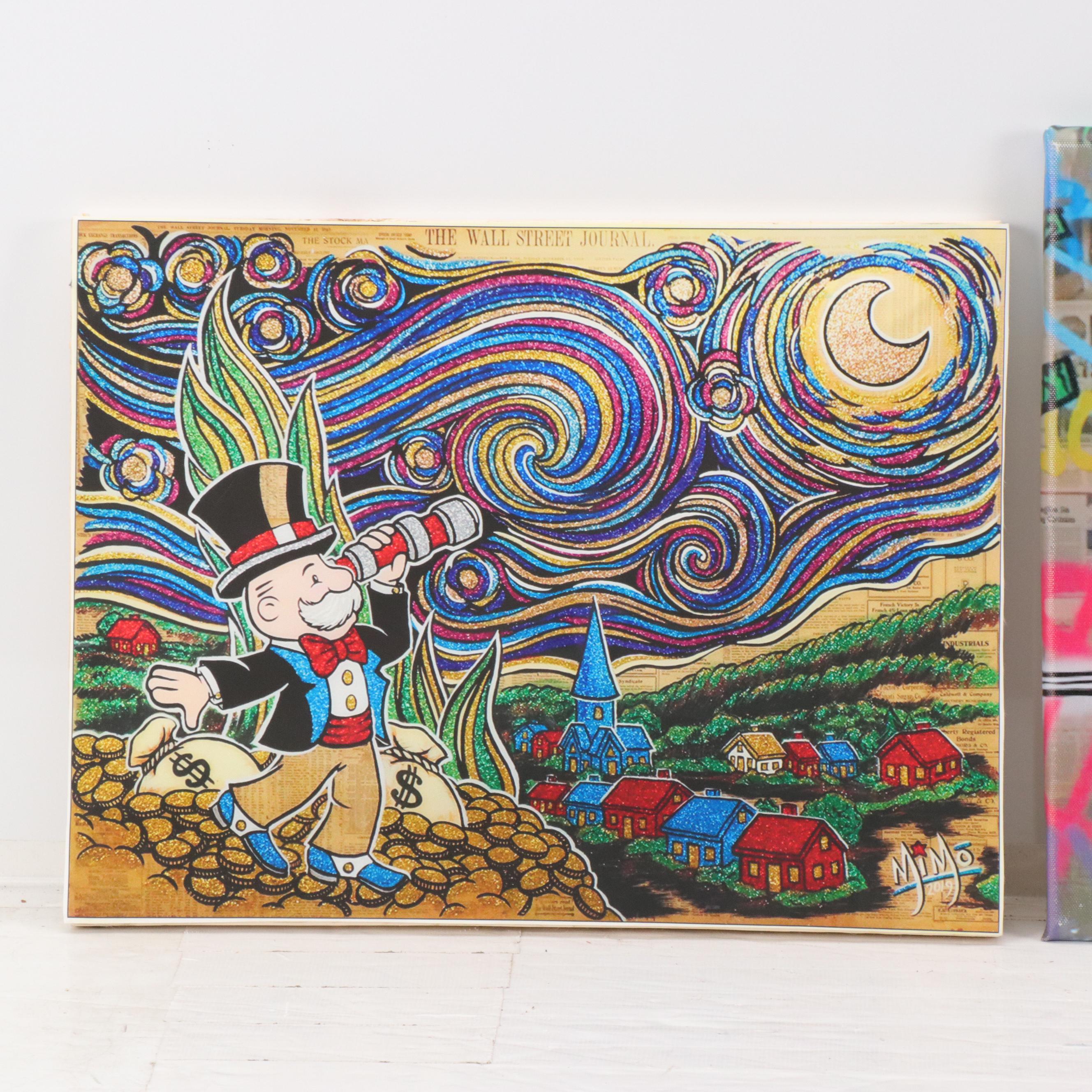 Set of Monopoly Graphic Giclées Including "Monopoly Richie $ Golf"