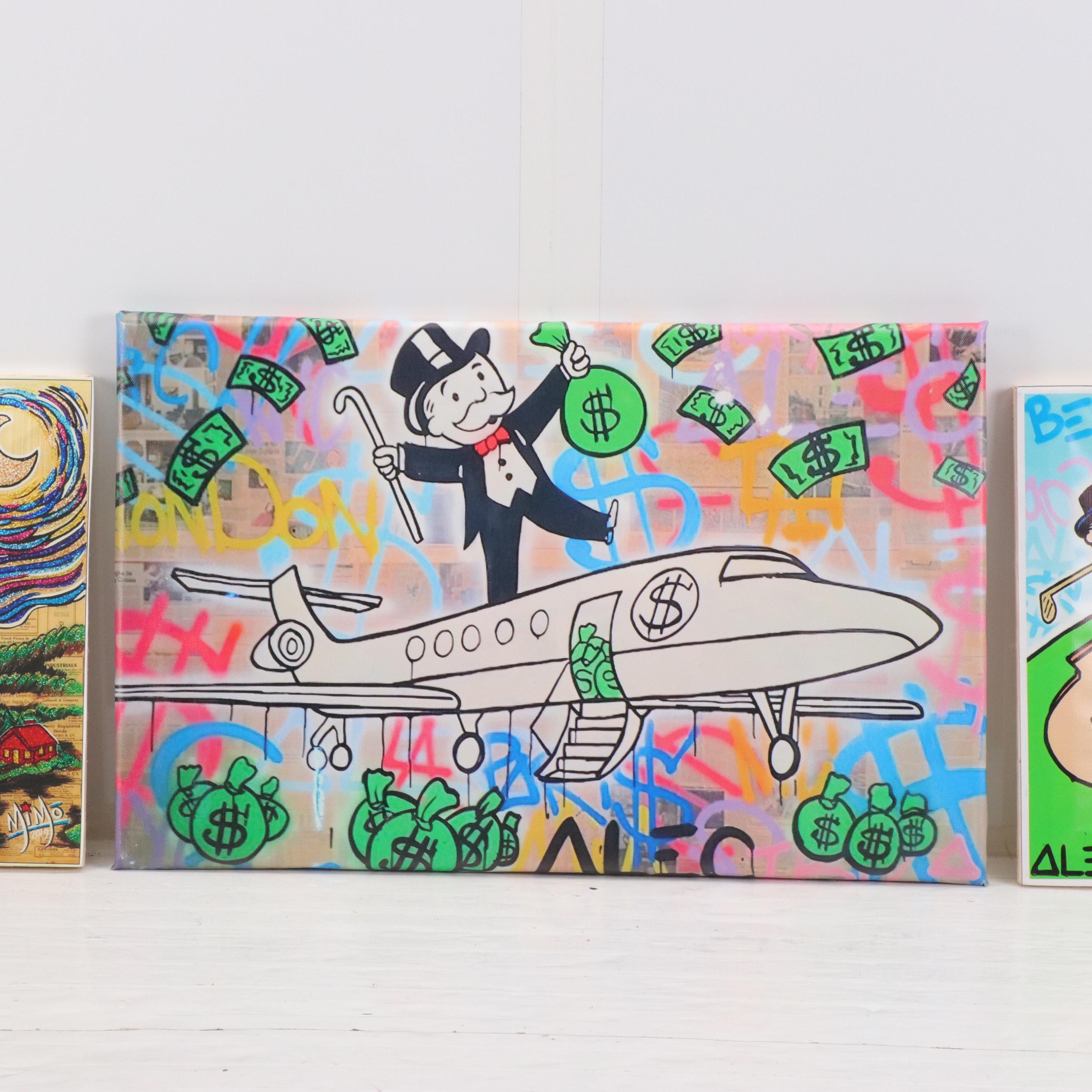 Set of Monopoly Graphic Giclées Including "Monopoly Richie $ Golf"