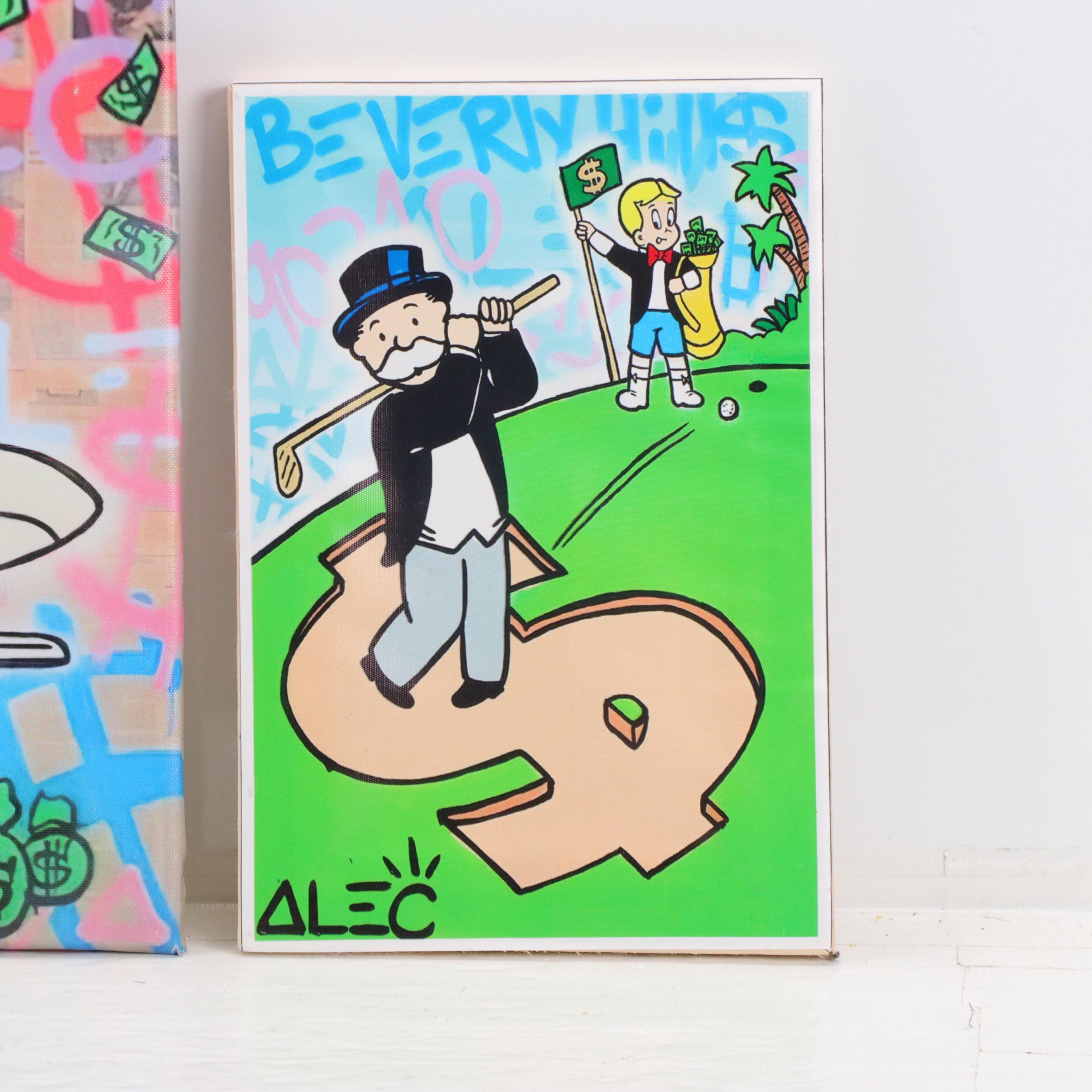 Set of Monopoly Graphic Giclées Including "Monopoly Richie $ Golf"