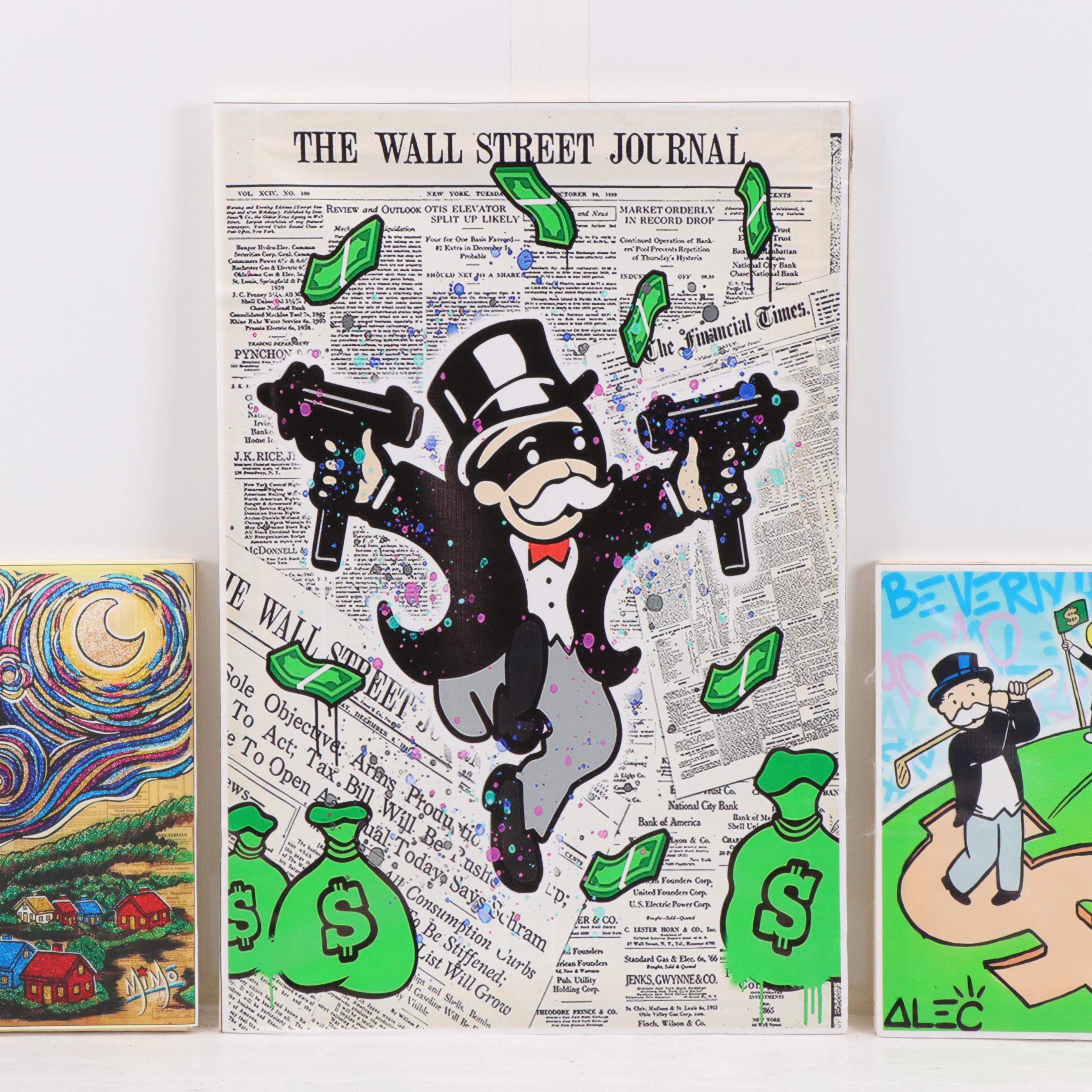 Set of Monopoly Graphic Giclées Including "Monopoly Richie $ Golf"