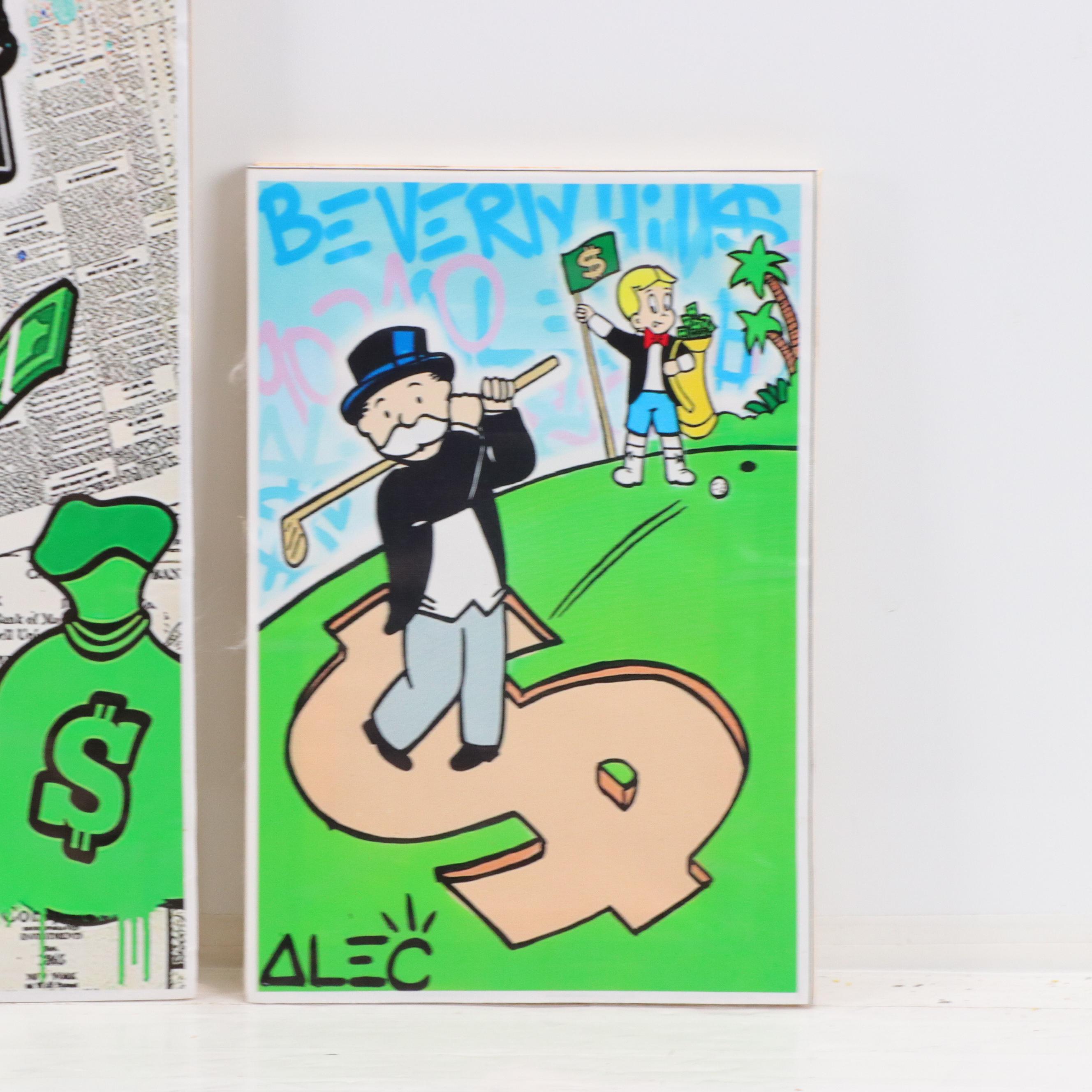 Set of Monopoly Graphic Giclées Including "Monopoly Richie $ Golf"