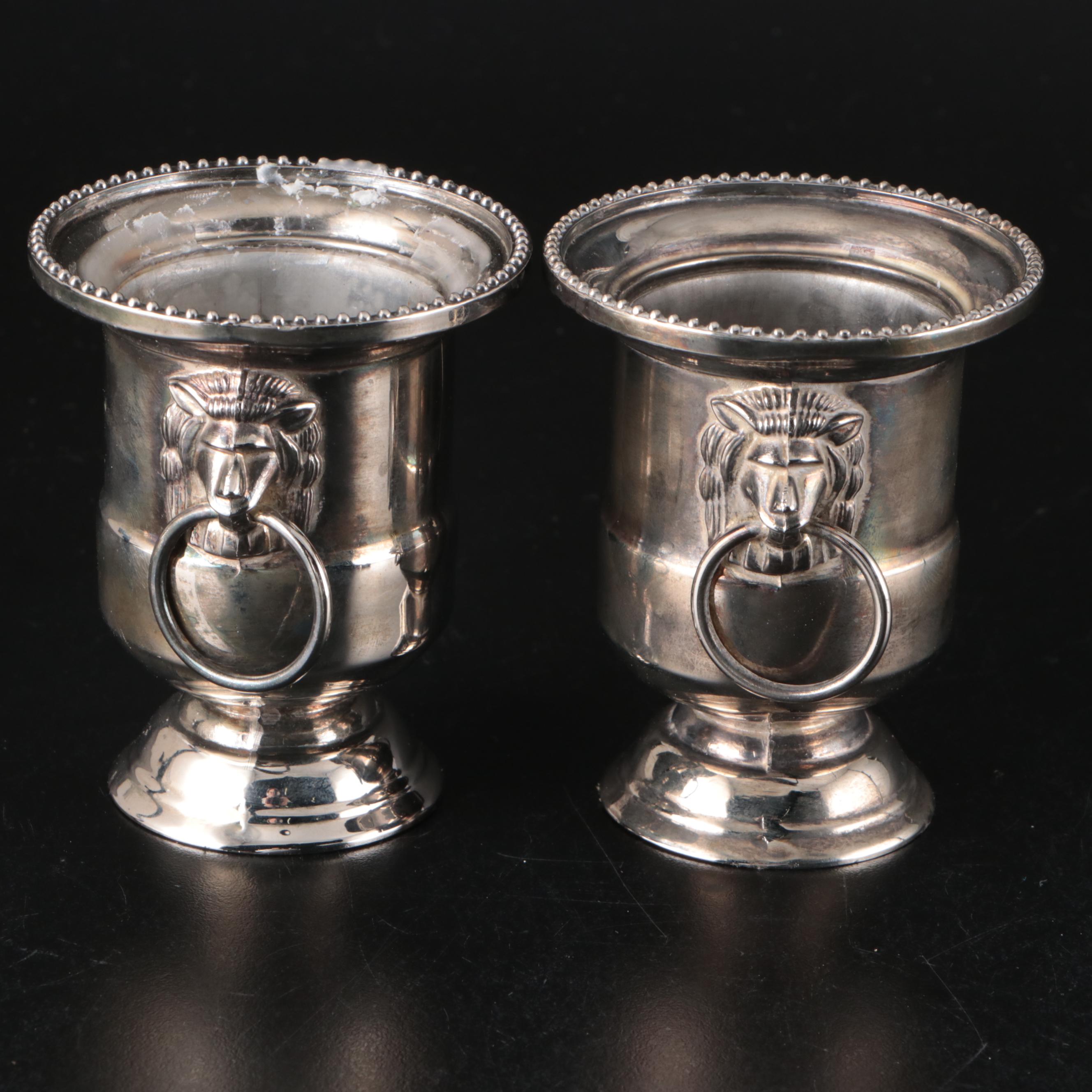 Silver Plate Urn Toothpick Holders, Decanter Tags and Shakers