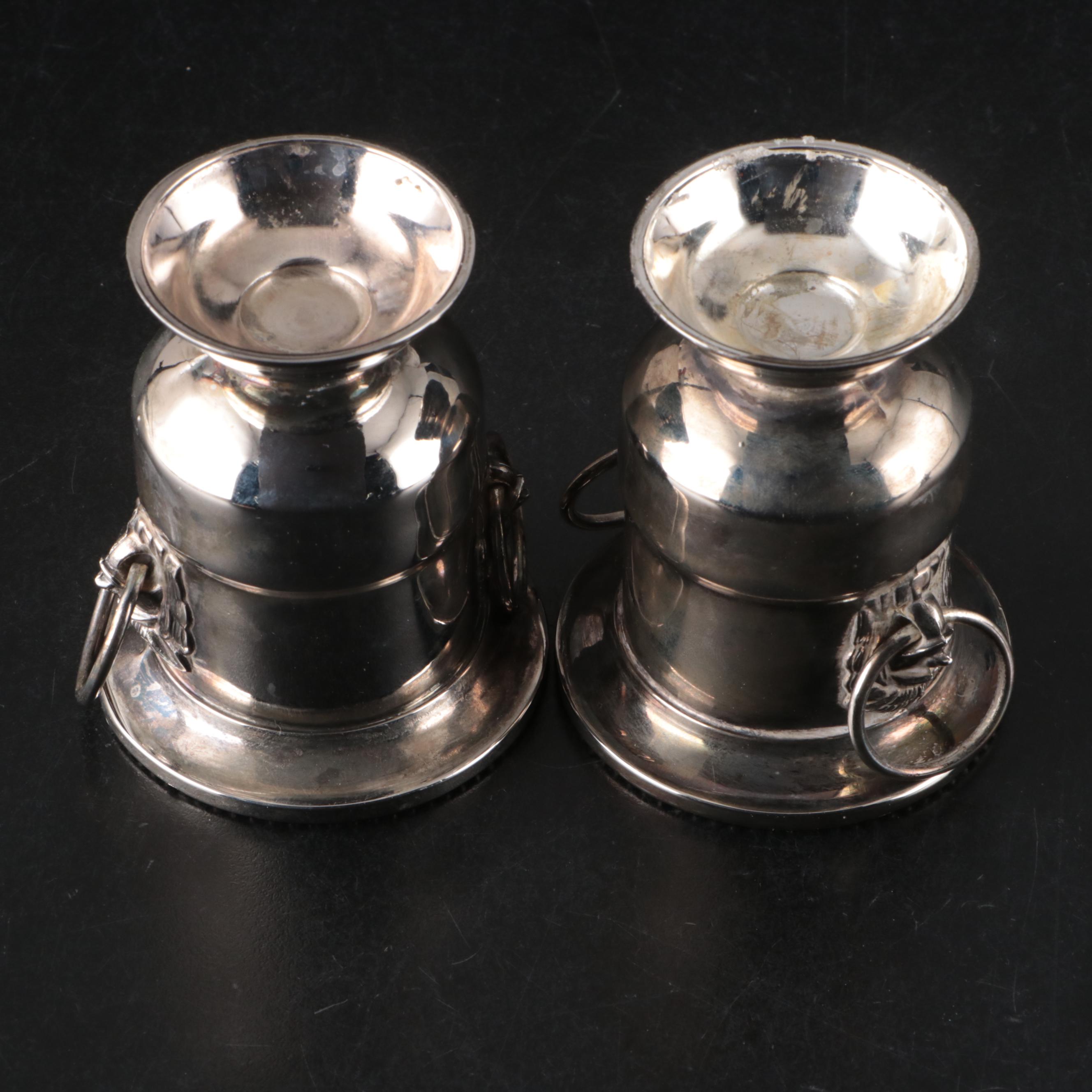 Silver Plate Urn Toothpick Holders, Decanter Tags and Shakers