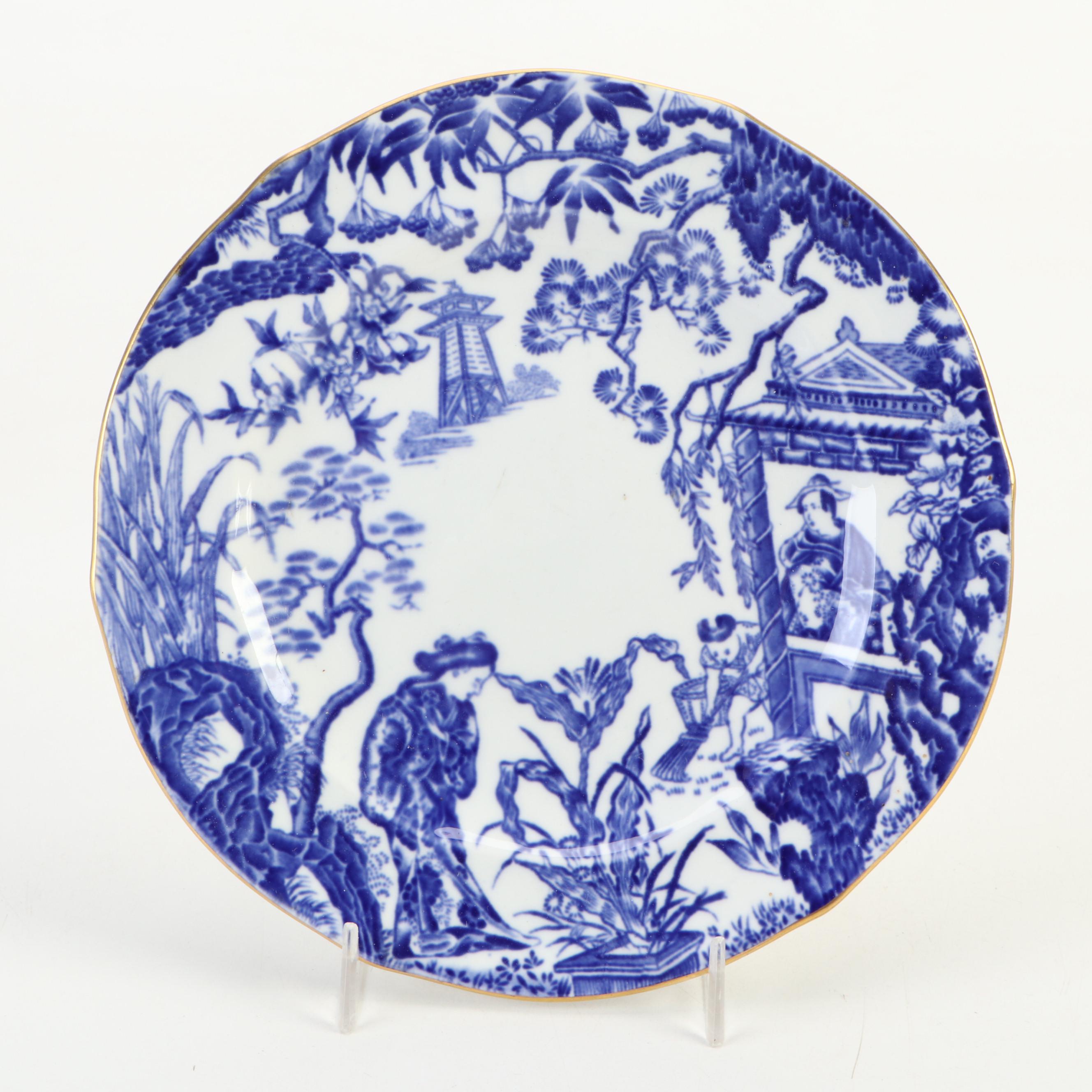 Royal Crown Derby "Blue Mikado" Gilt Porcelain Tea and Coffee Service