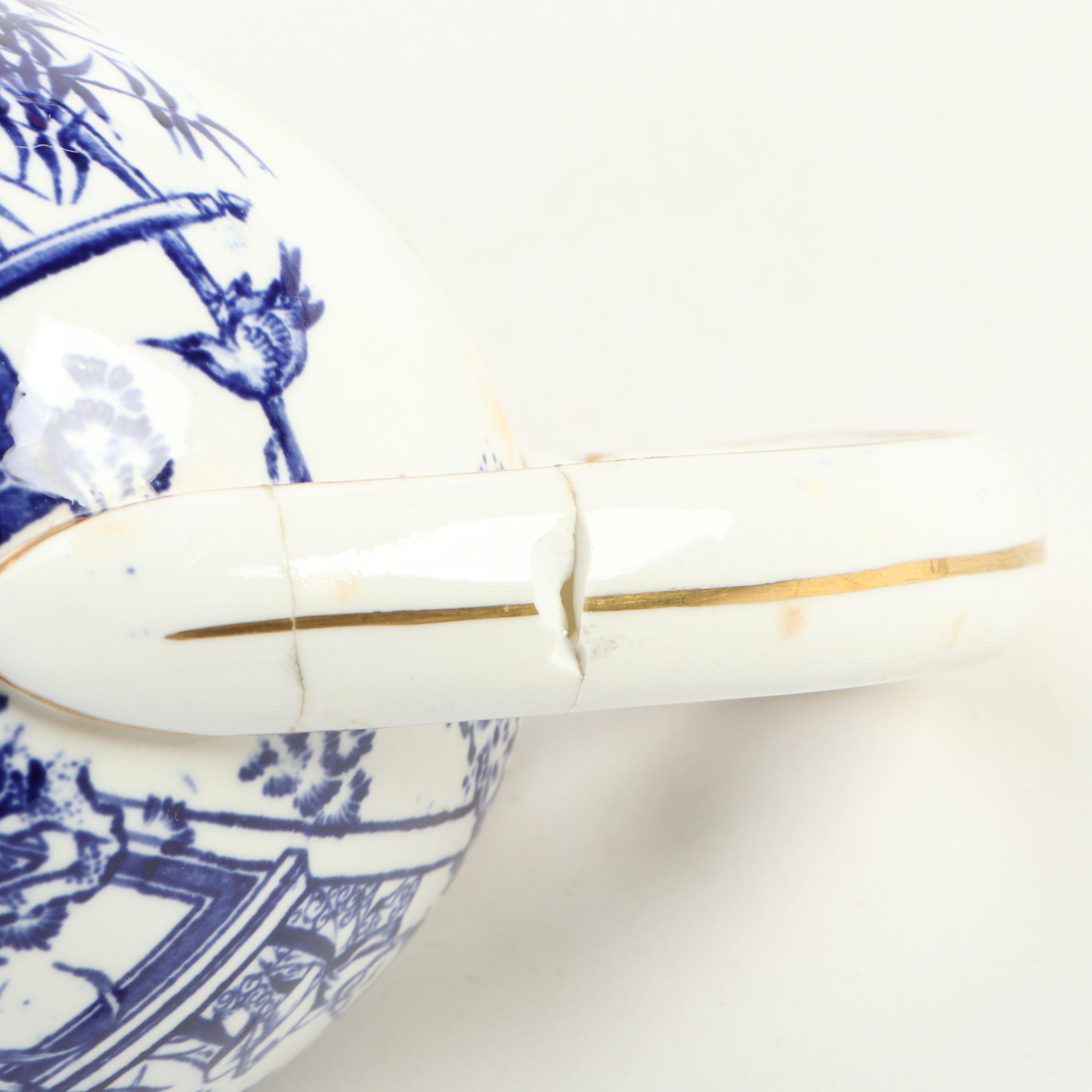 Royal Crown Derby "Blue Mikado" Gilt Porcelain Tea and Coffee Service