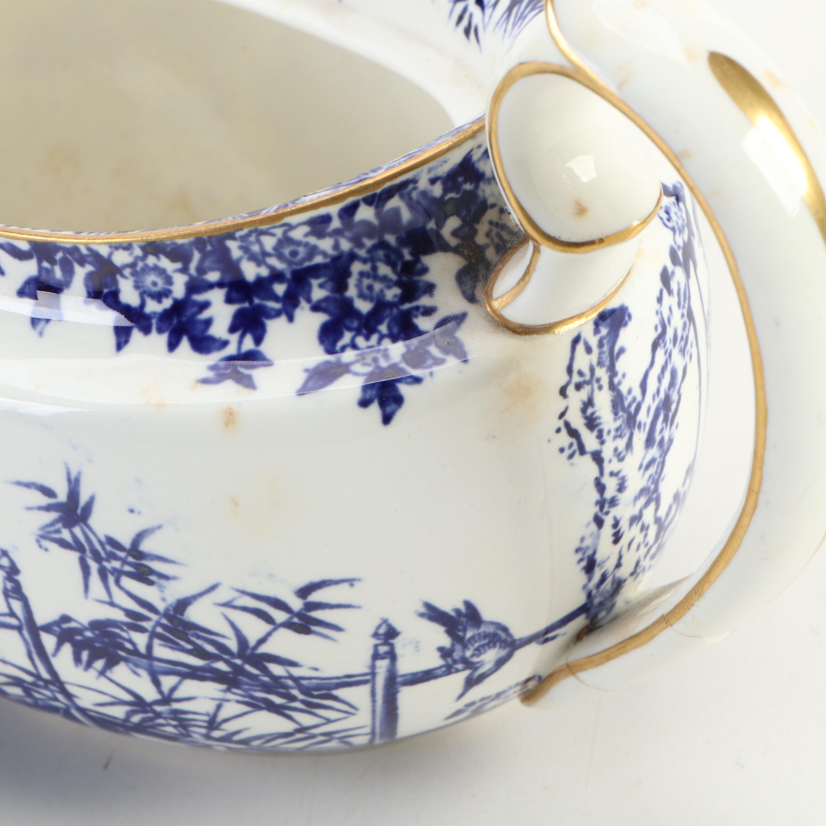 Royal Crown Derby "Blue Mikado" Gilt Porcelain Tea and Coffee Service