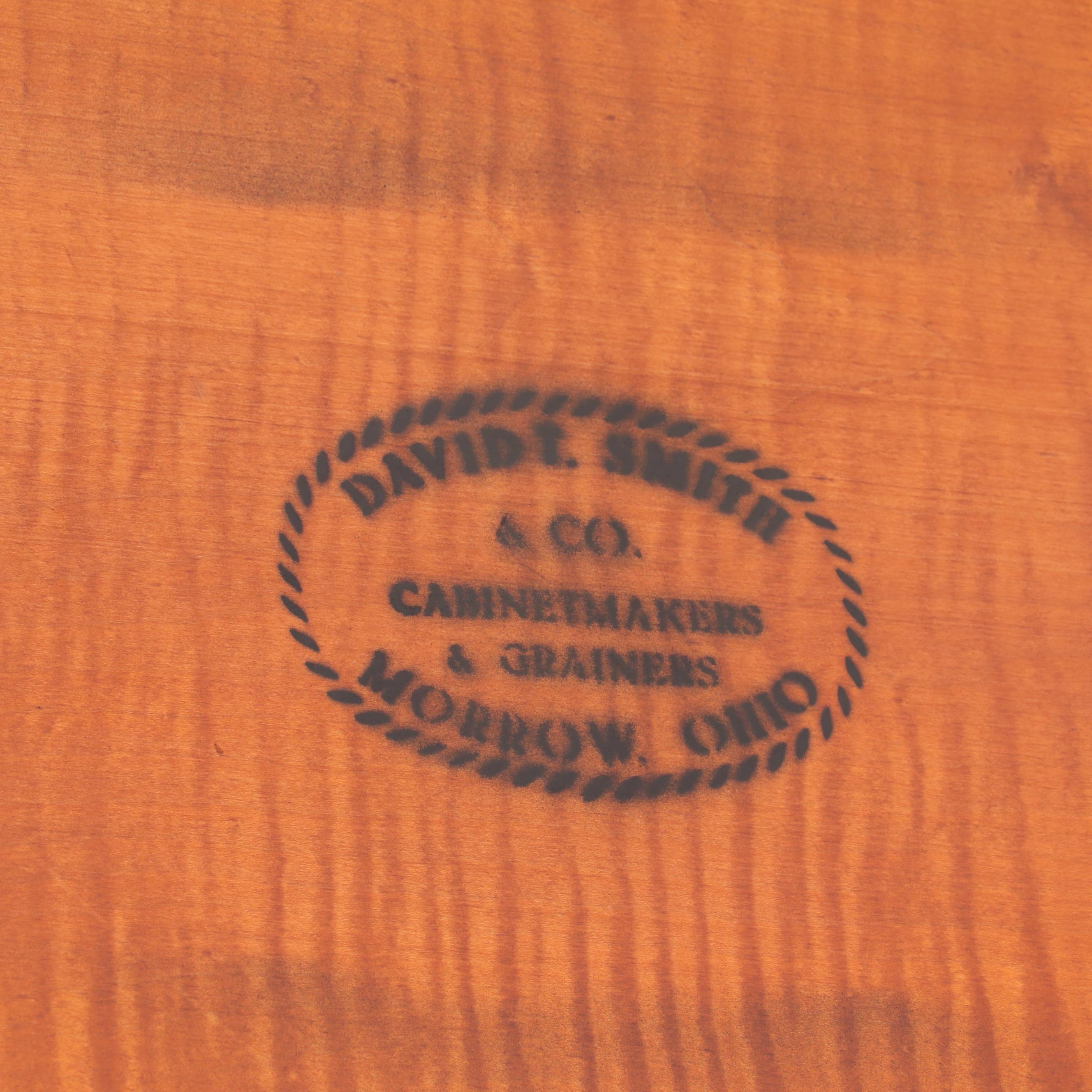 Ten-Piece David T. Smith & Co. Colonial Style Painted and Tiger Maple Dining Set