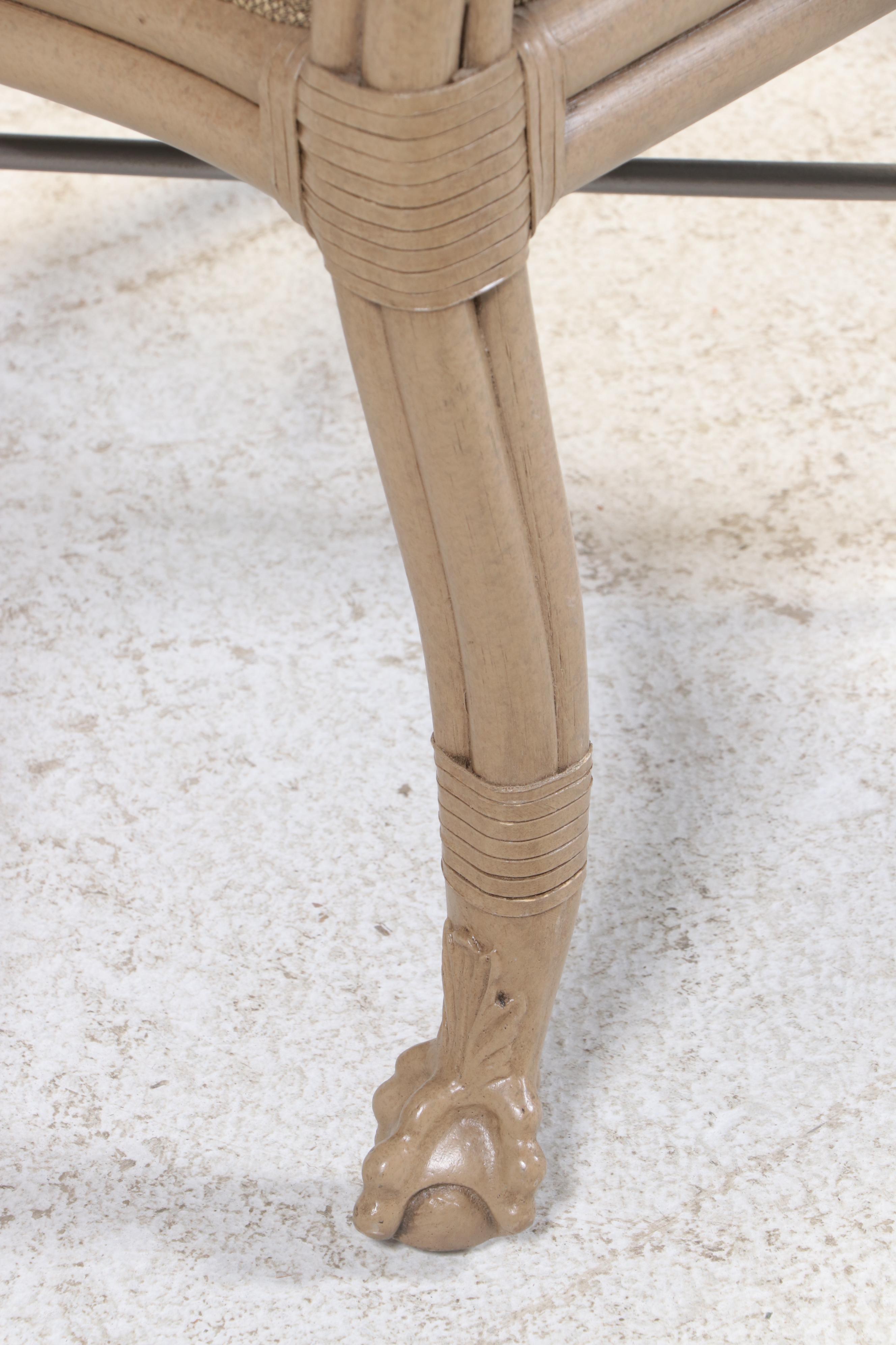 Pair of Ferguson Copeland "Napoleonic" Painted and Custom-Upholstered Armchairs