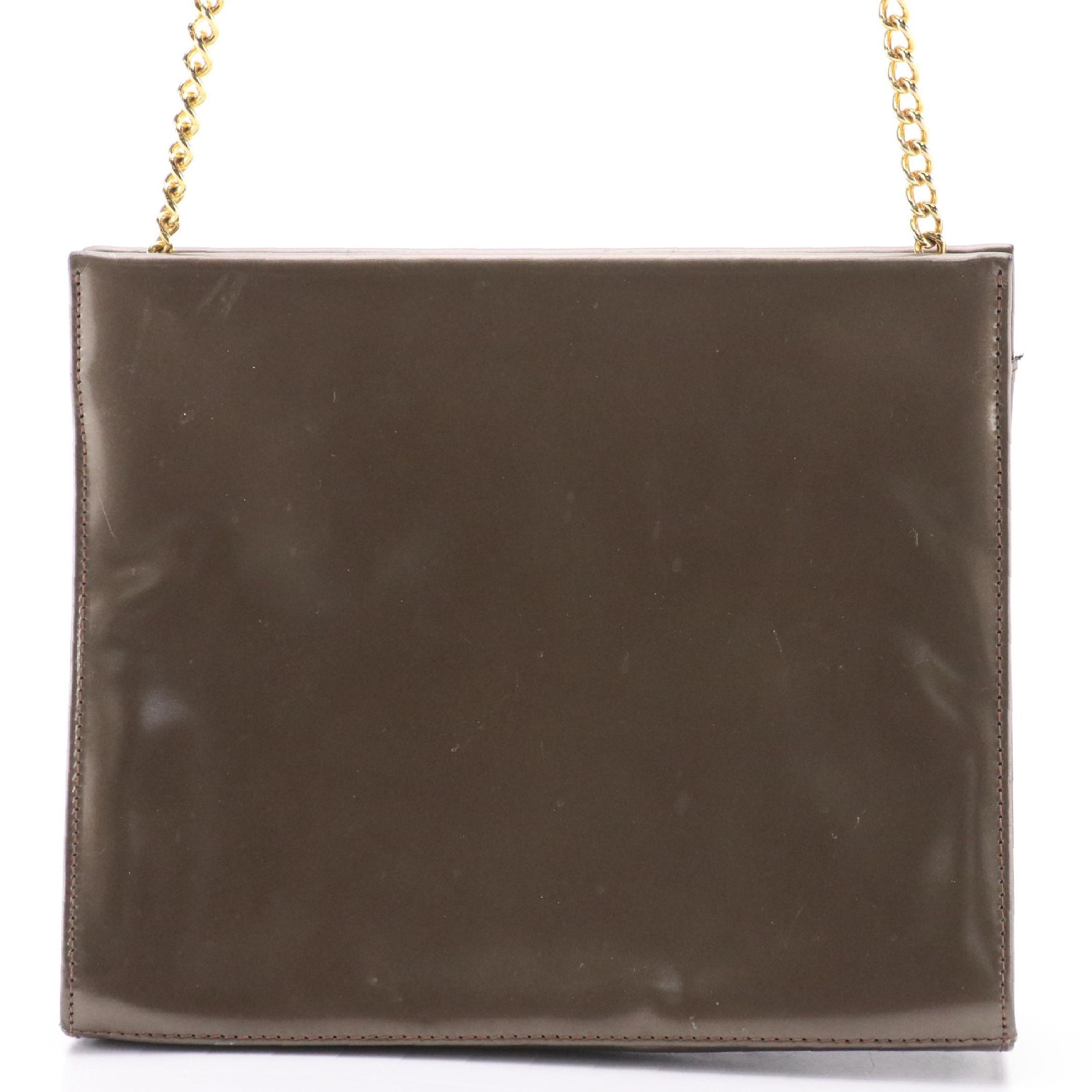 Salvatore Ferragamo Convertible Clutch in Patent Leather