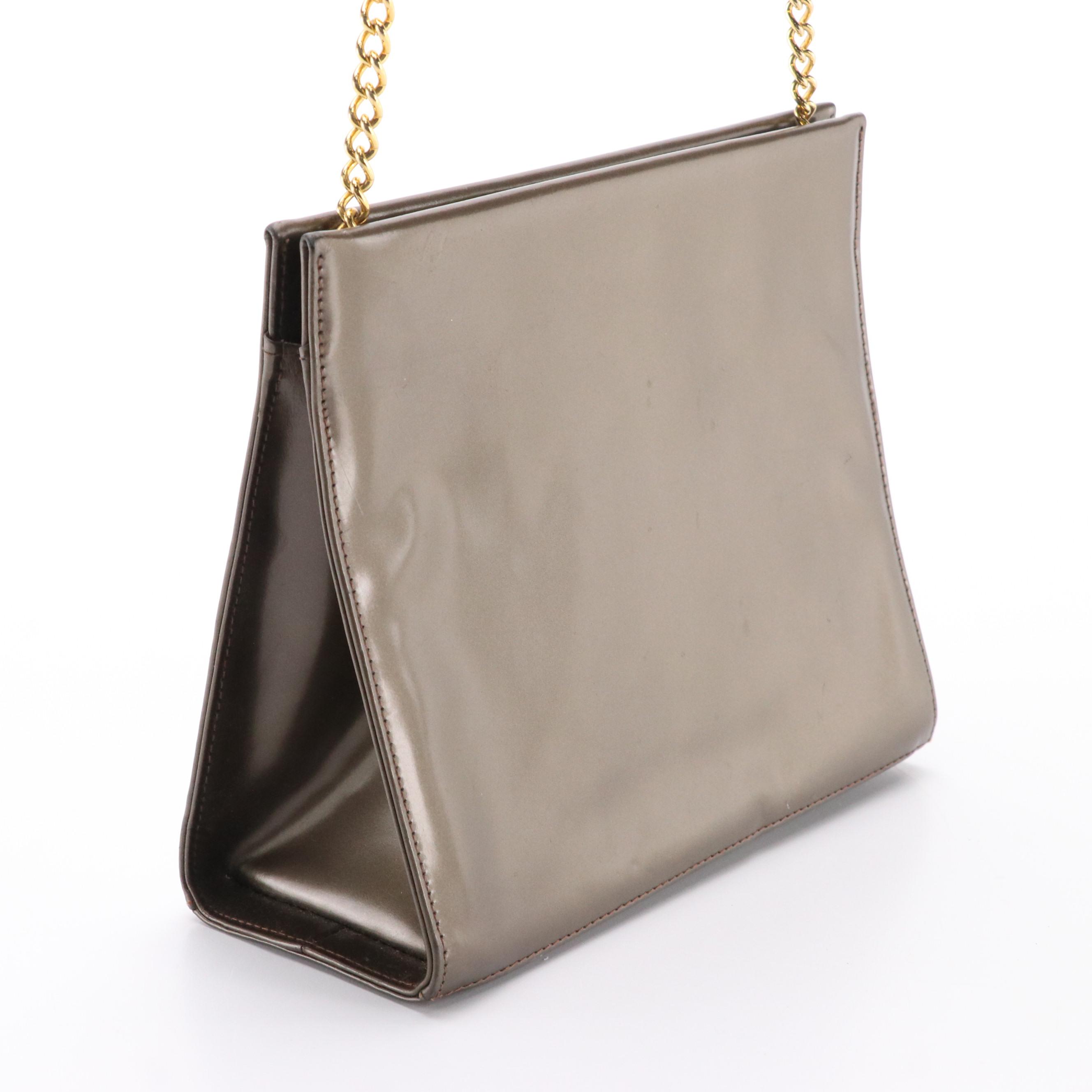 Salvatore Ferragamo Convertible Clutch in Patent Leather