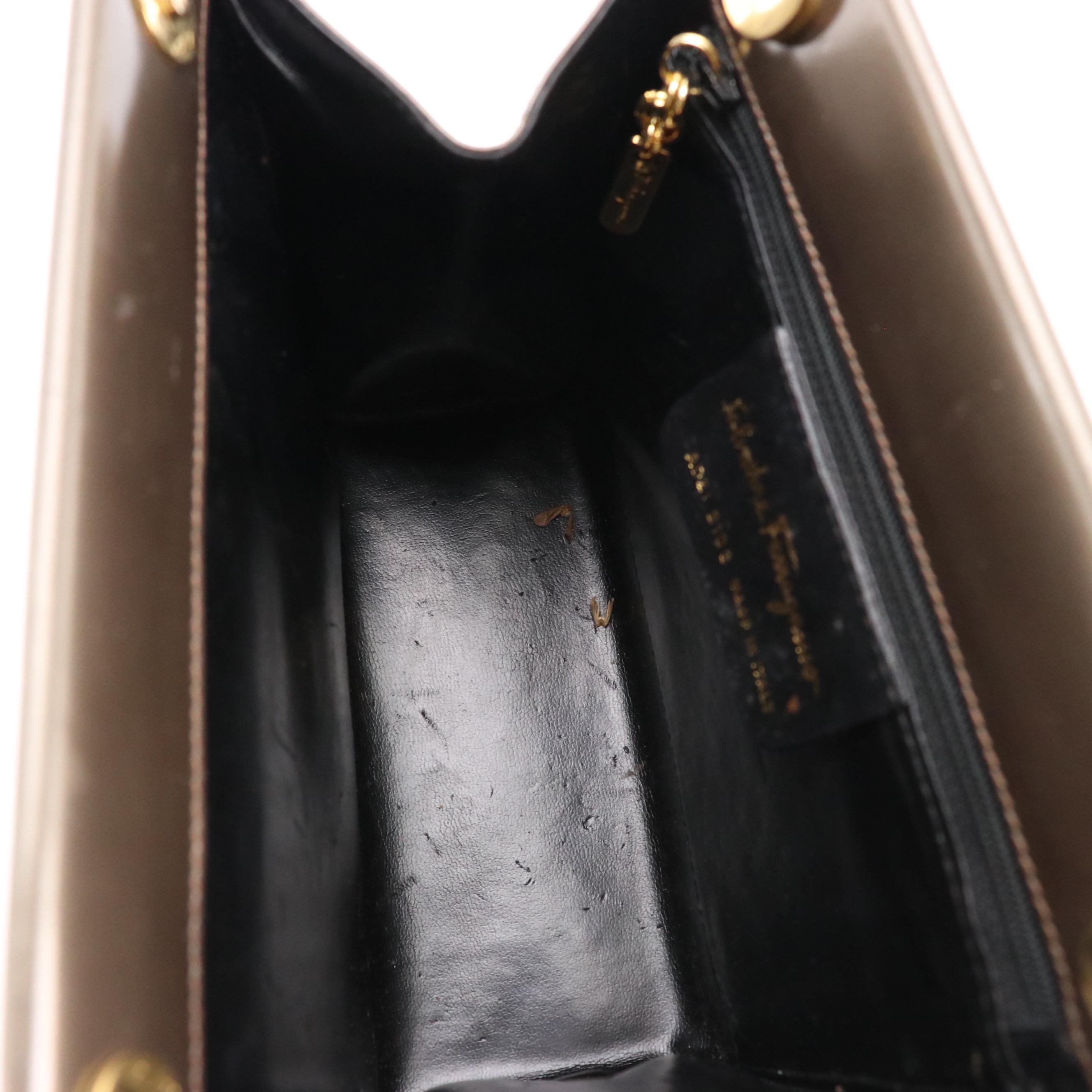 Salvatore Ferragamo Convertible Clutch in Patent Leather