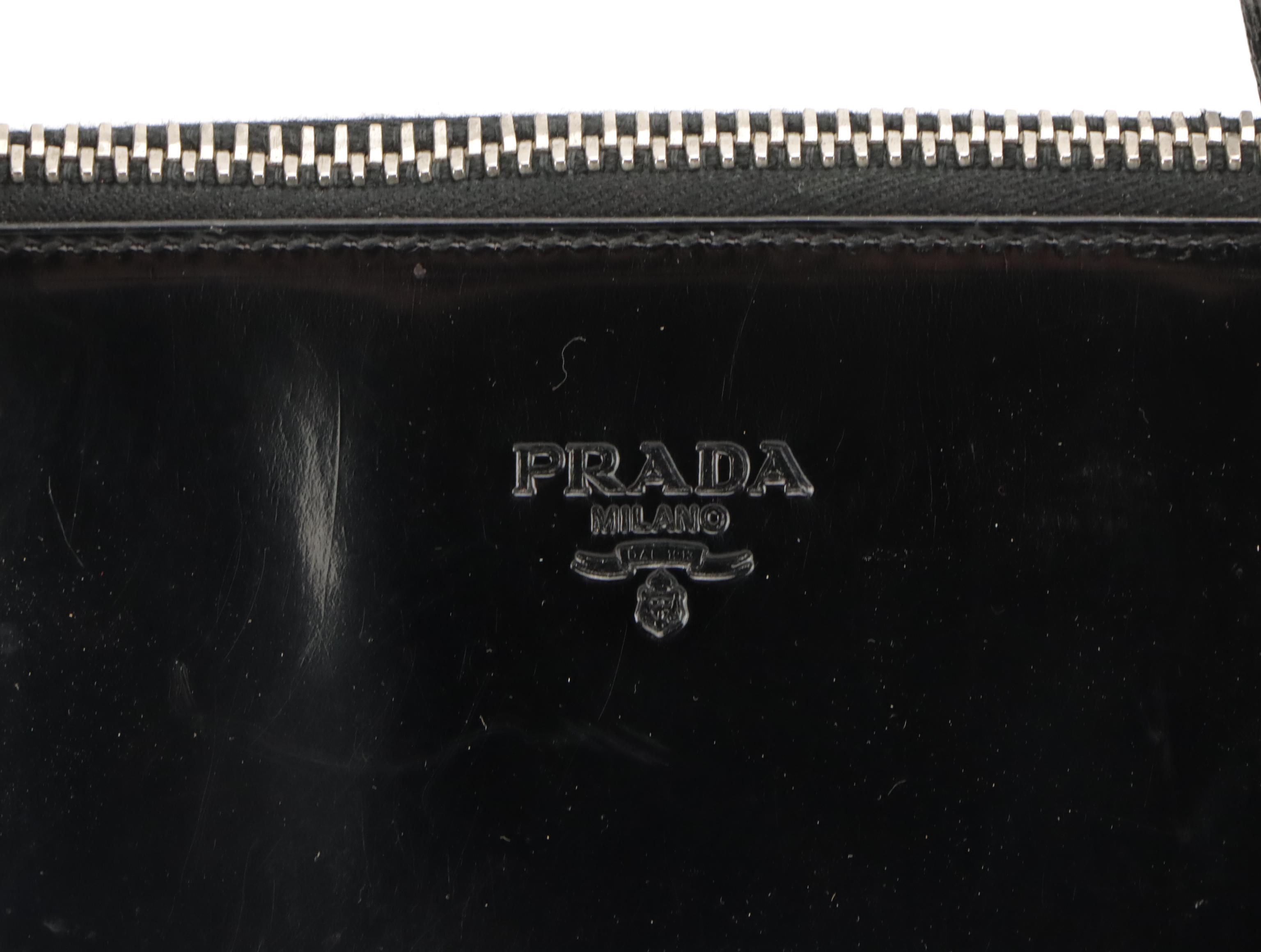 Prada Black Patent Leather Shoulder Bag
