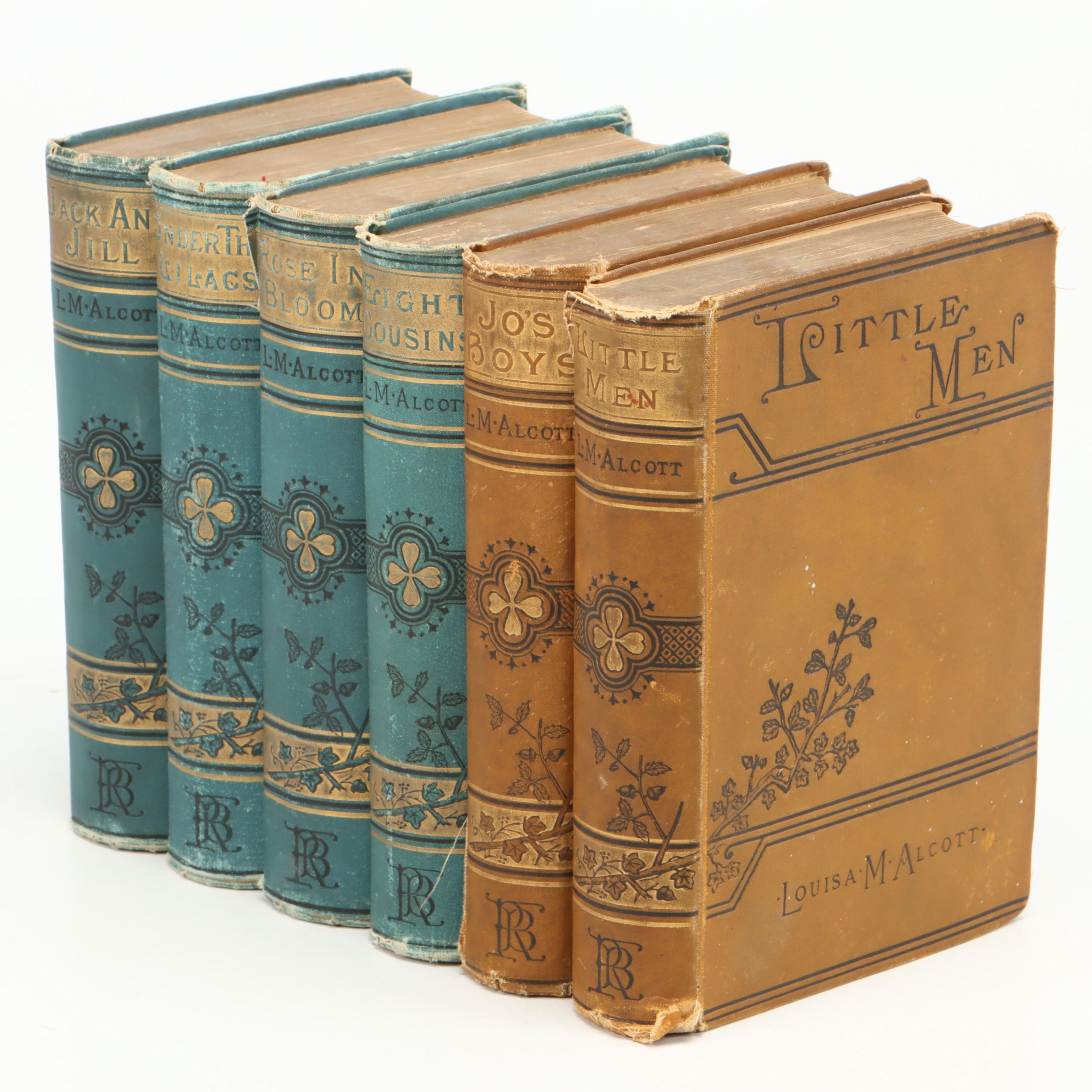 Illustrated "The Works of Louisa May Alcott" Six-Volume Set, Late 19th Century