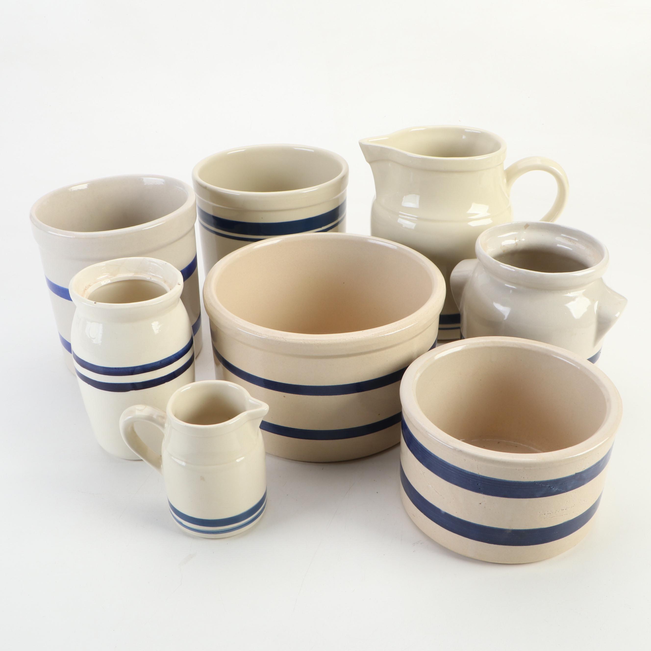 Robinson Ransbottom with Friendship Pottery and Other Blue Banded Stoneware