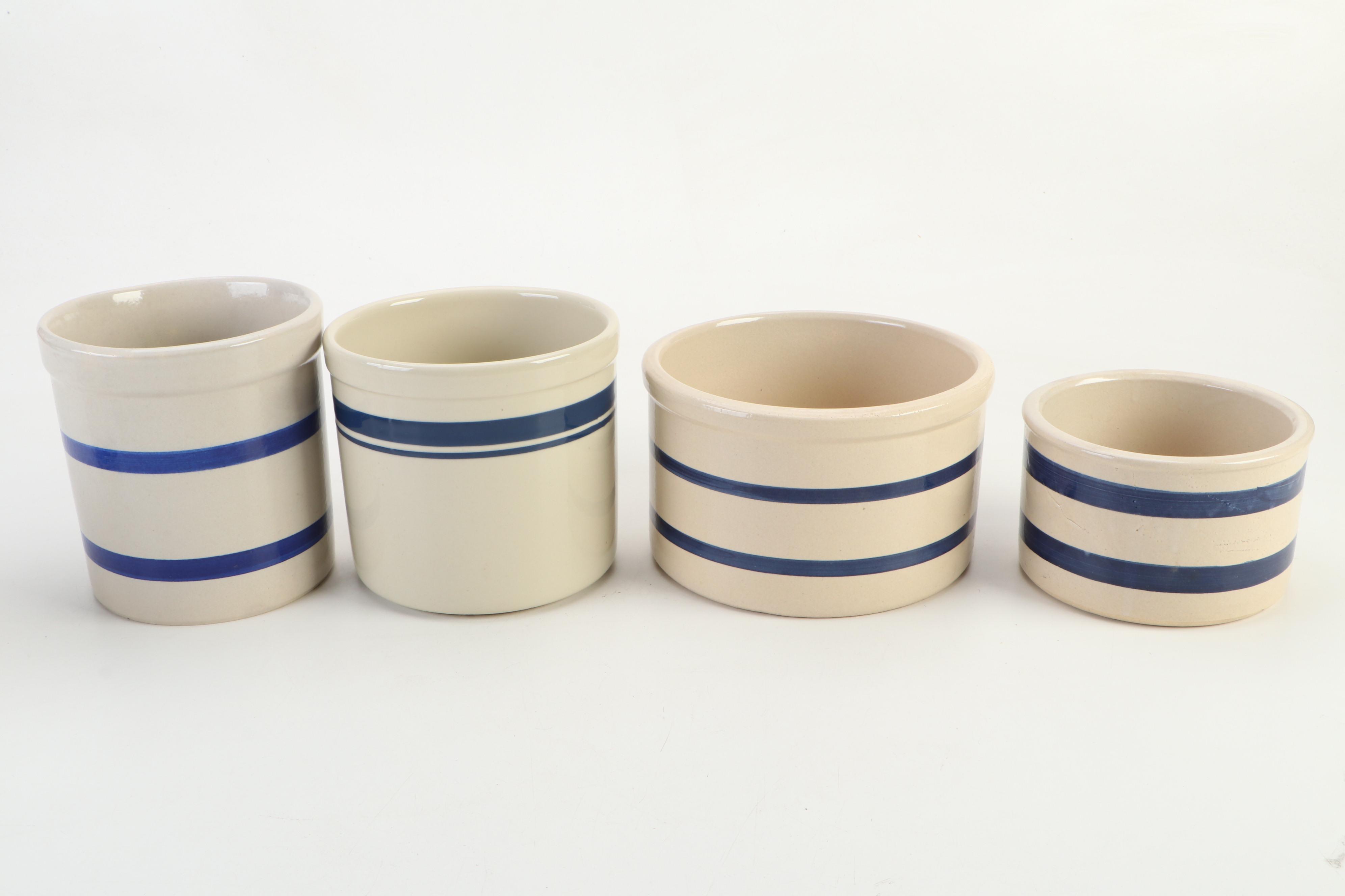 Robinson Ransbottom with Friendship Pottery and Other Blue Banded Stoneware