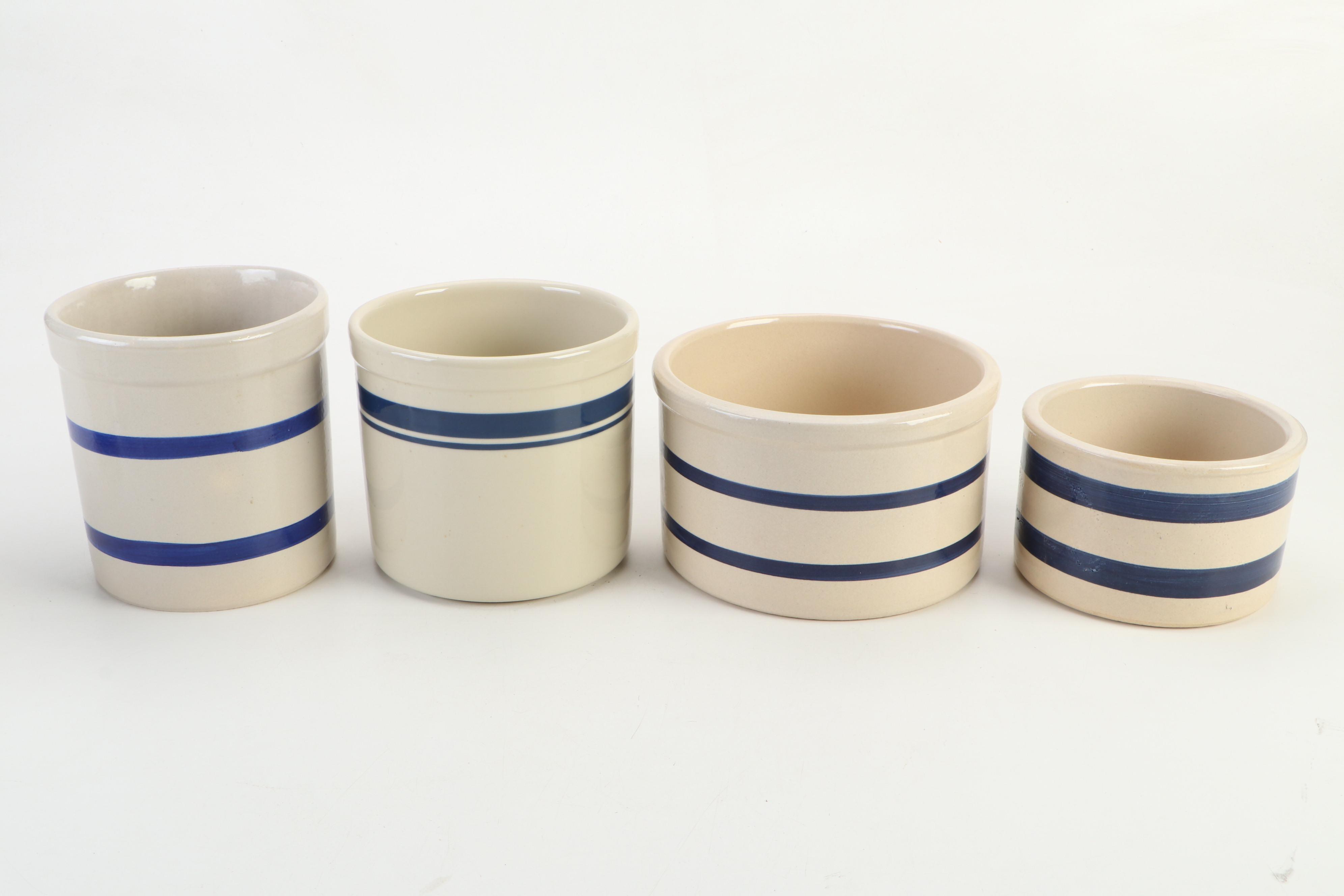 Robinson Ransbottom with Friendship Pottery and Other Blue Banded Stoneware