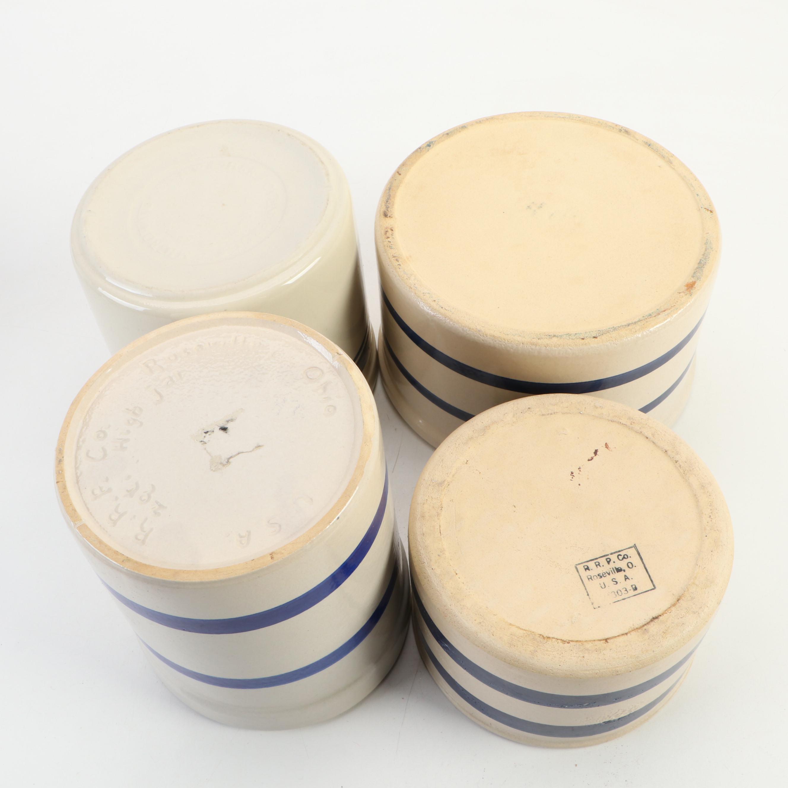 Robinson Ransbottom with Friendship Pottery and Other Blue Banded Stoneware