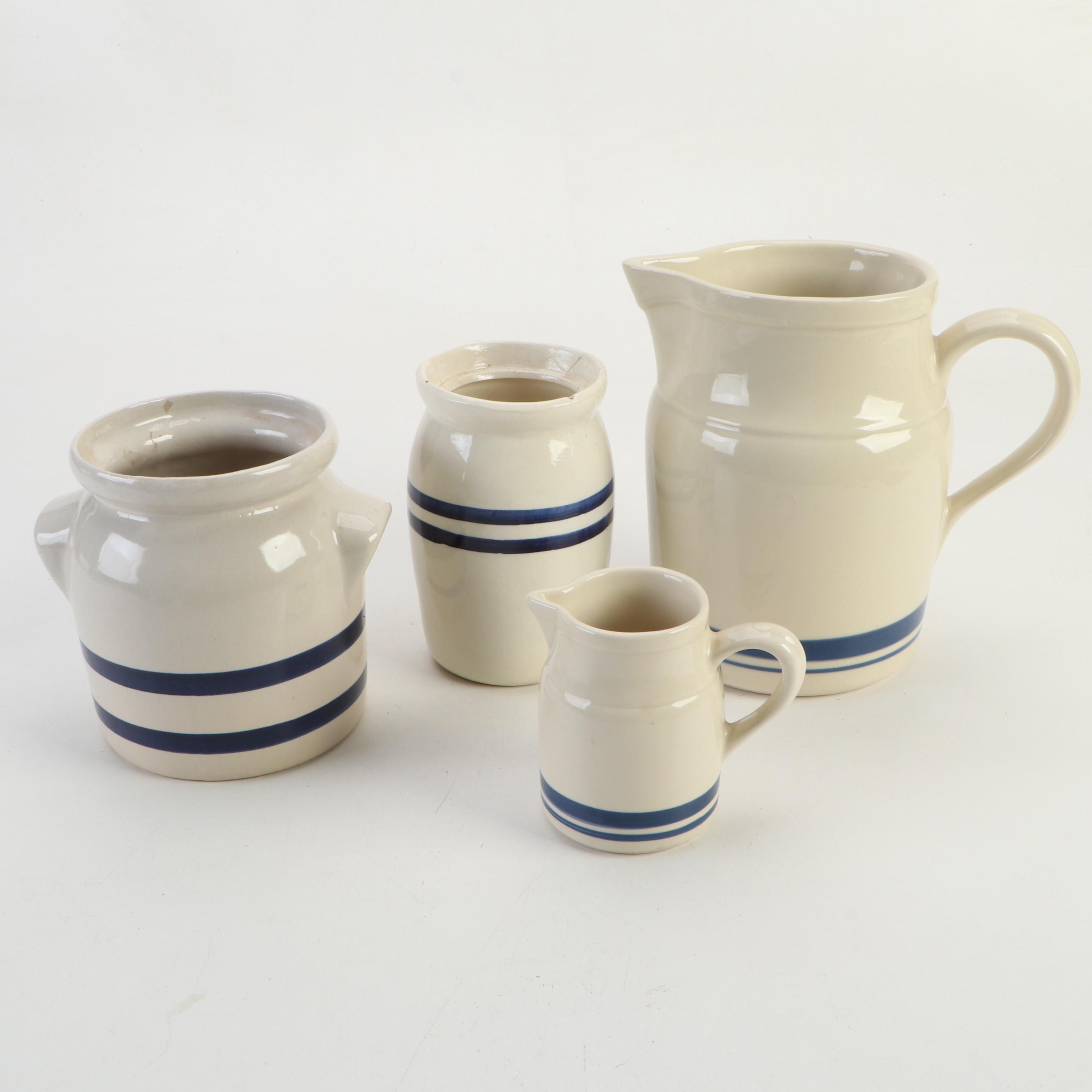 Robinson Ransbottom with Friendship Pottery and Other Blue Banded Stoneware