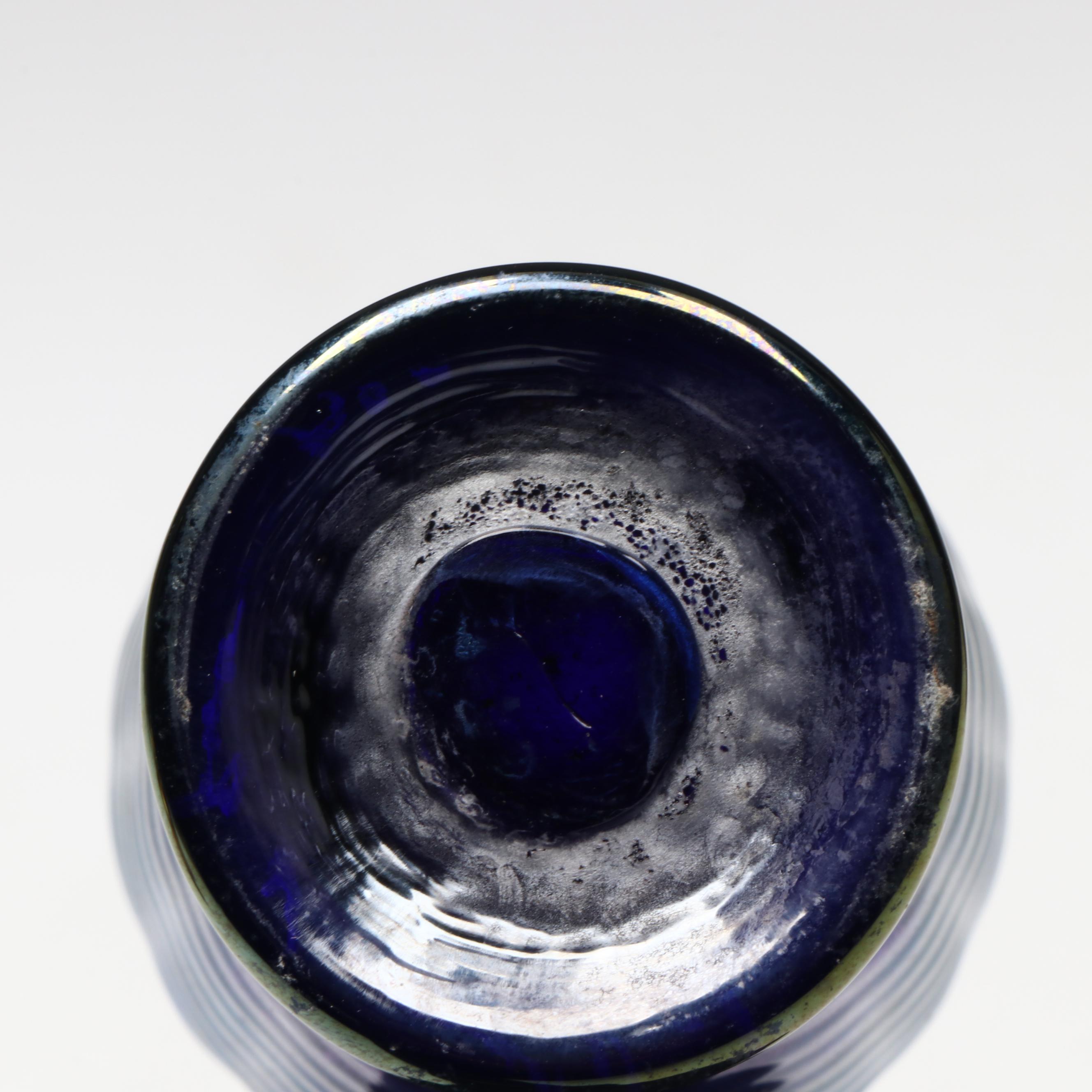 Steven Lundberg and Other Iridescent Art Glass Bud Vases, Late 20th Century