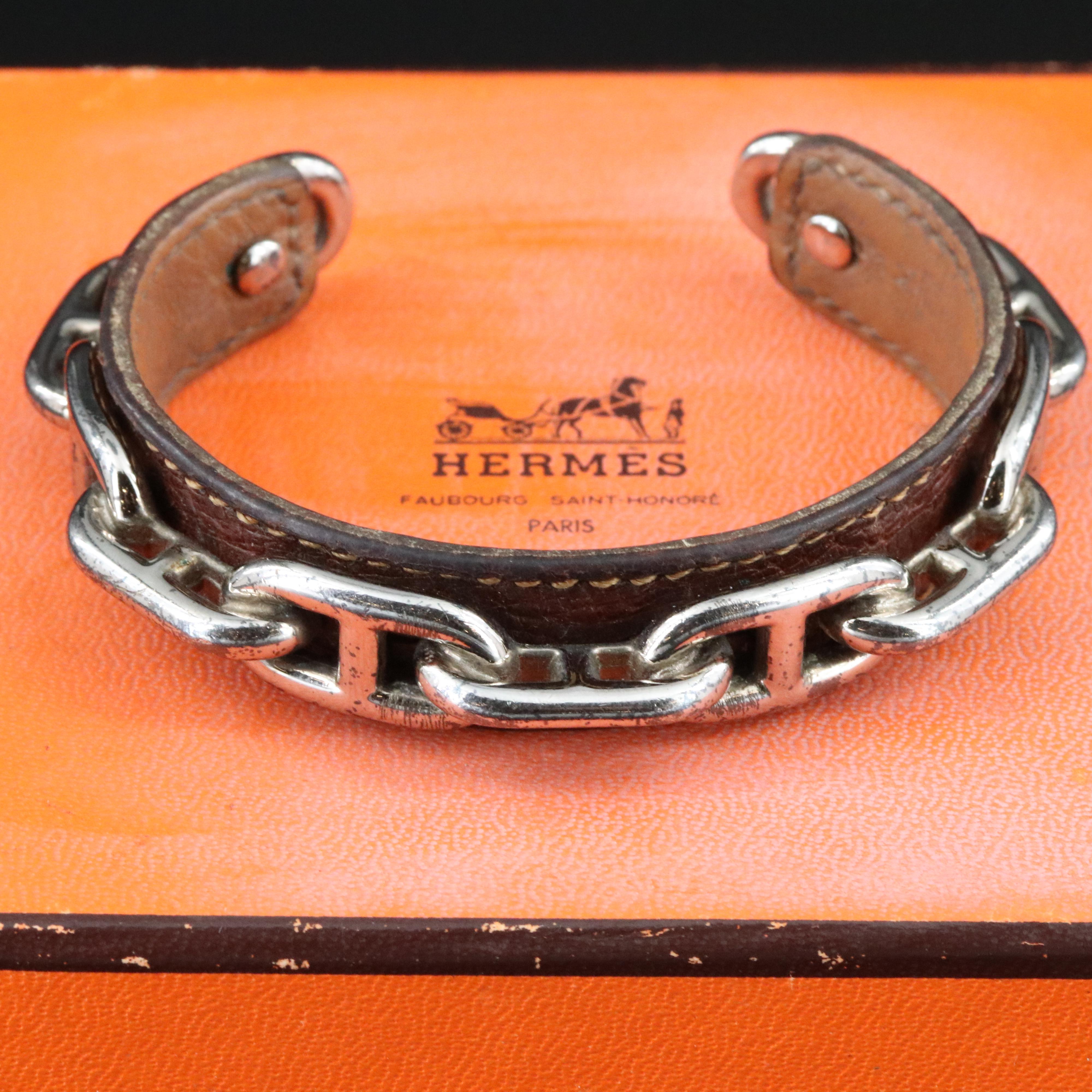 Hermès Chain D'Ancre Cuff Bracelet