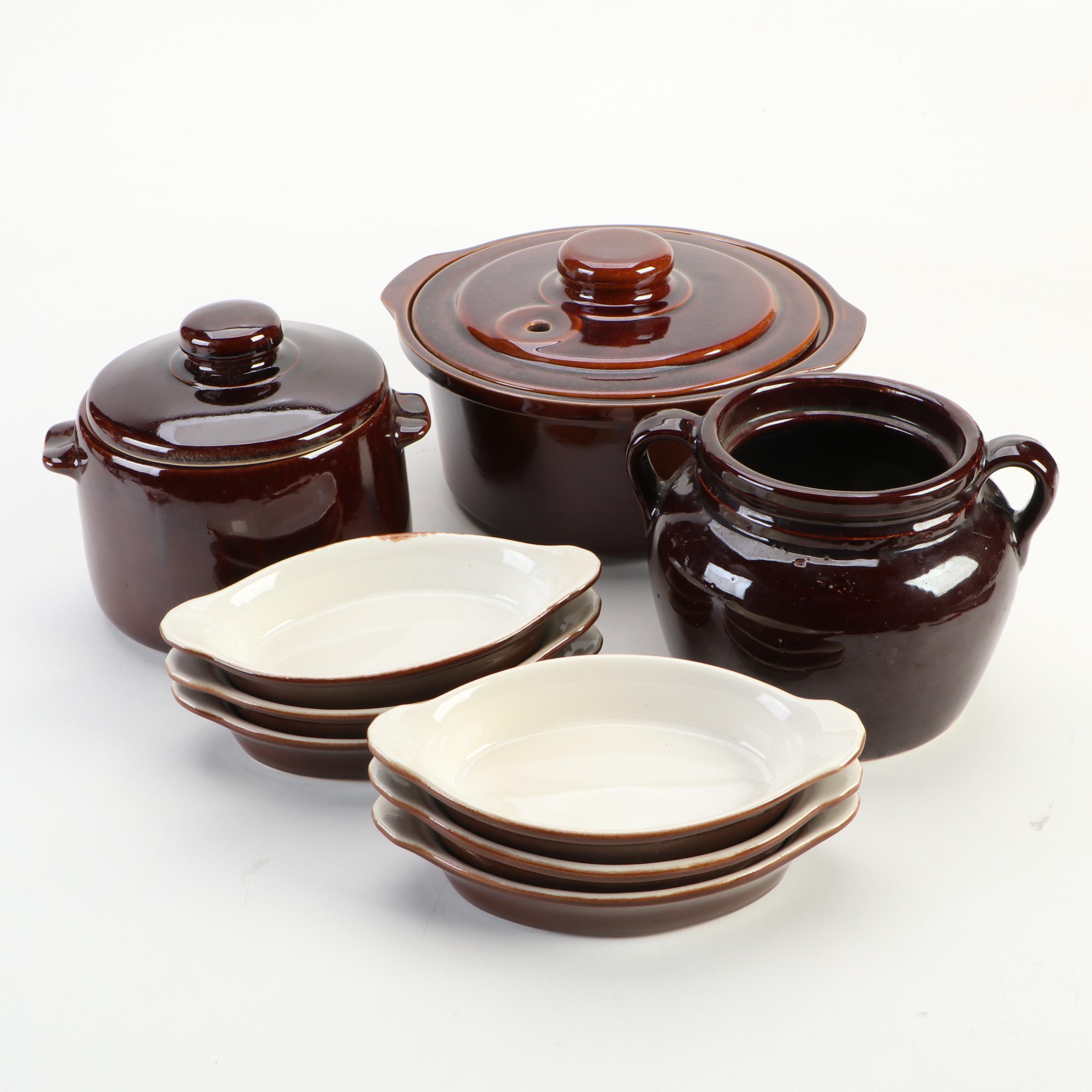 Rival Crock-Pot Ceramic Crock, West Bend Bean Pot, and Other Cookware
