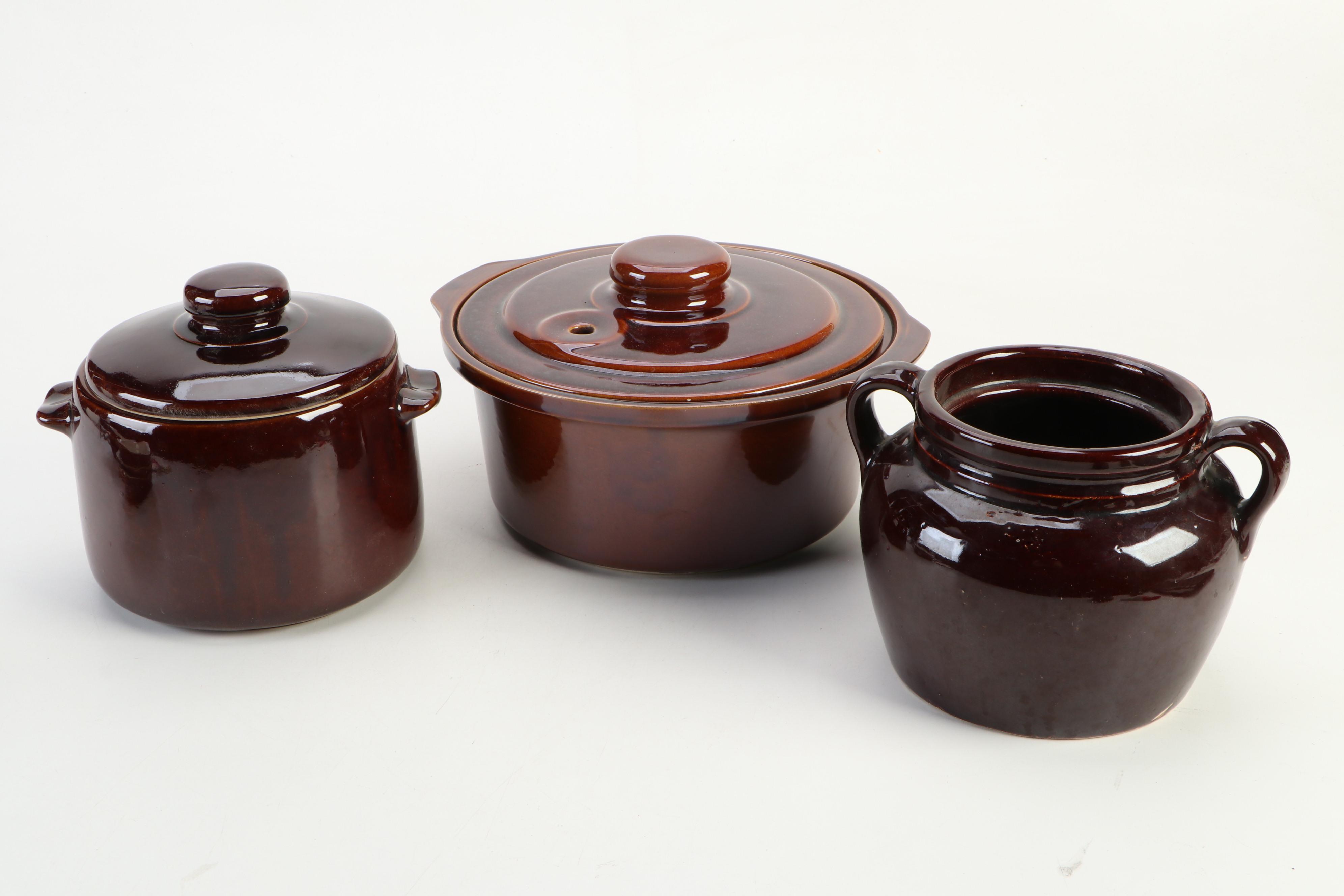 Rival Crock-Pot Ceramic Crock, West Bend Bean Pot, and Other Cookware