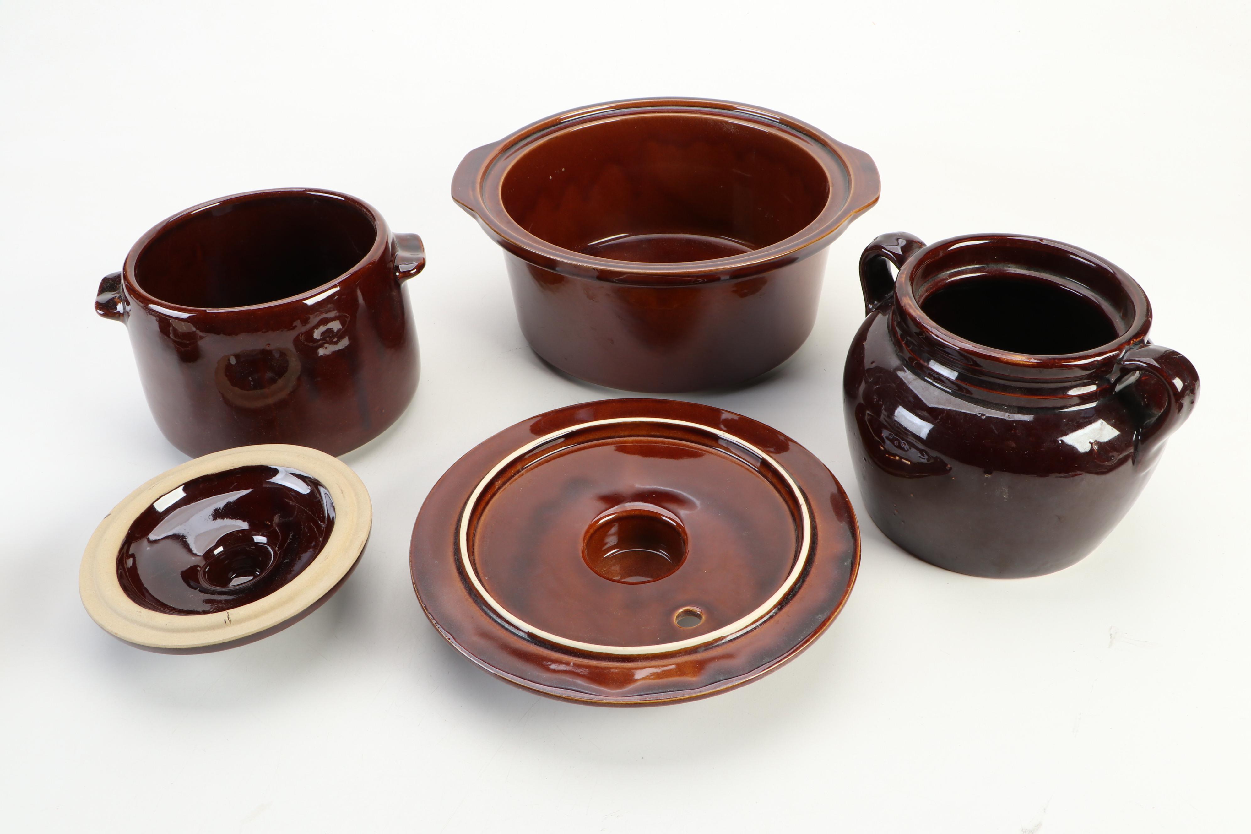 Rival Crock-Pot Ceramic Crock, West Bend Bean Pot, and Other Cookware