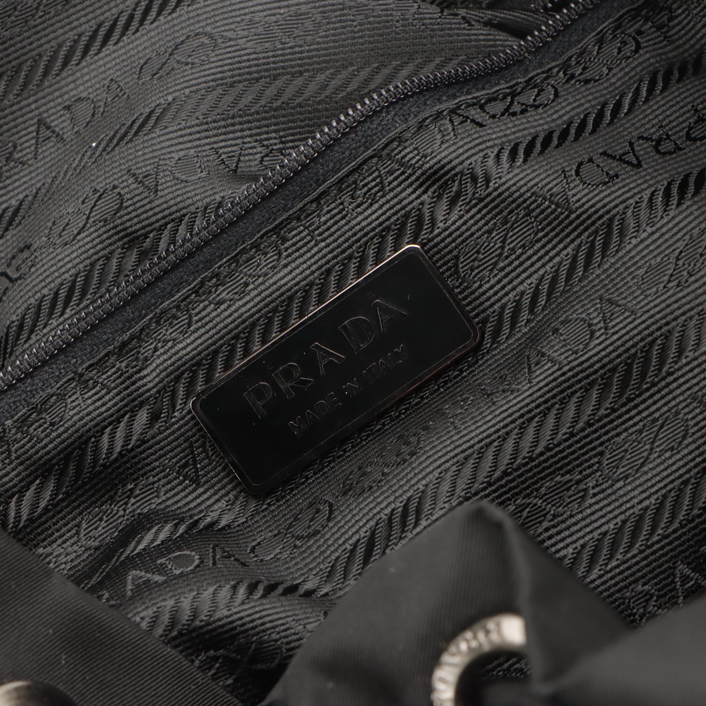 Prada Rucksack Backpack in Black Nylon and Leather