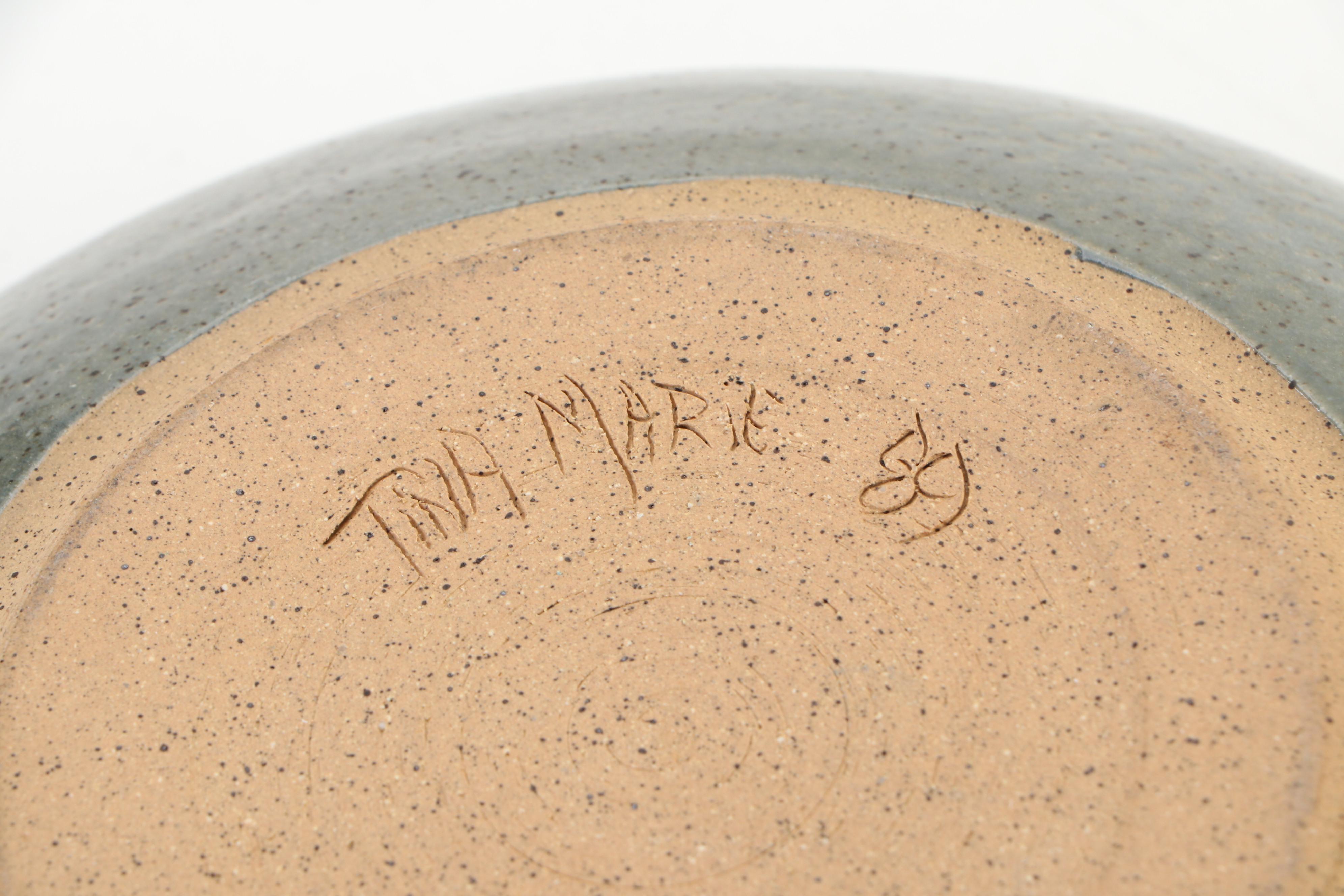 J. Smith and Other Studio Art Pottery Bowl and Pitcher, Late 20th Century