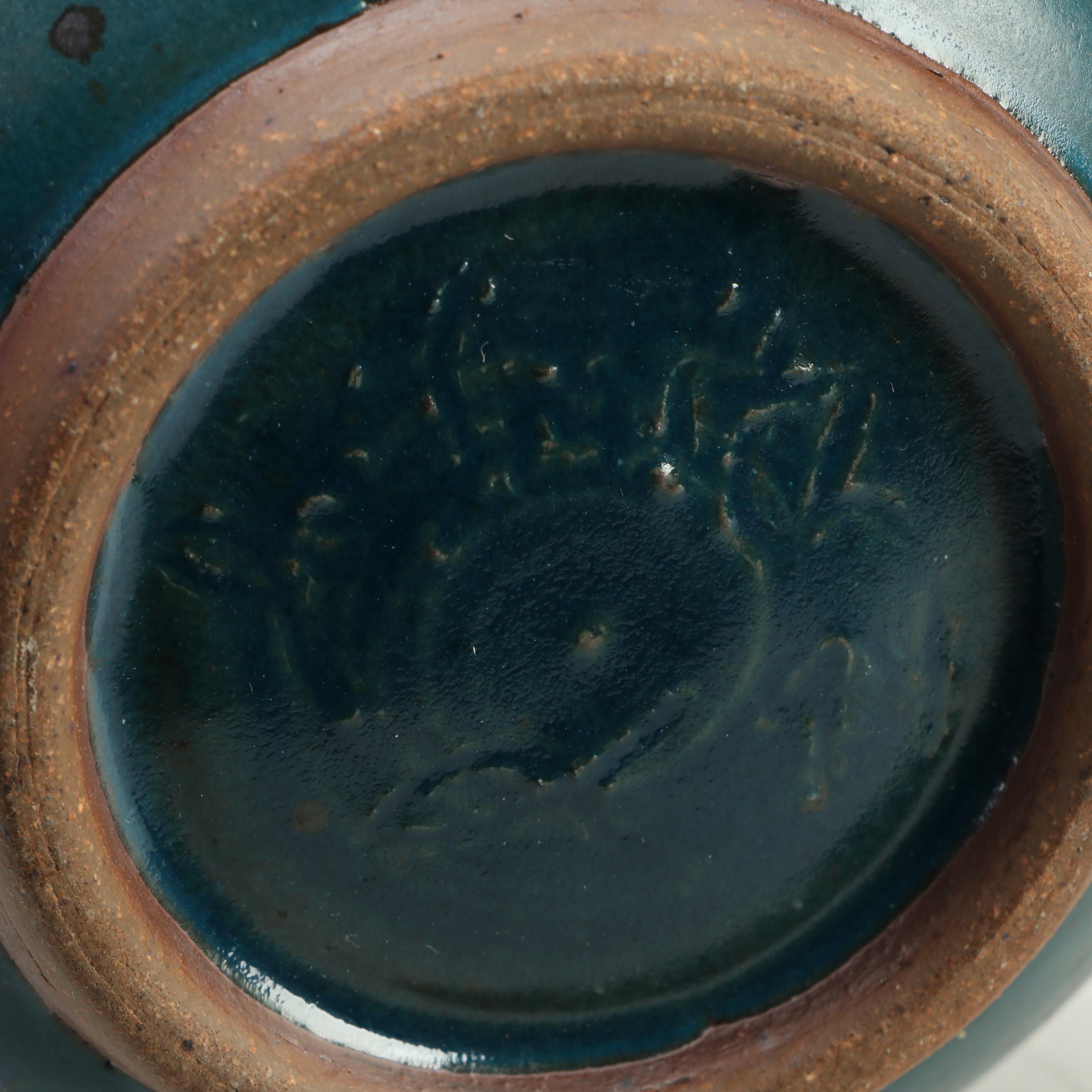 J. Smith and Other Studio Art Pottery Bowl and Pitcher, Late 20th Century