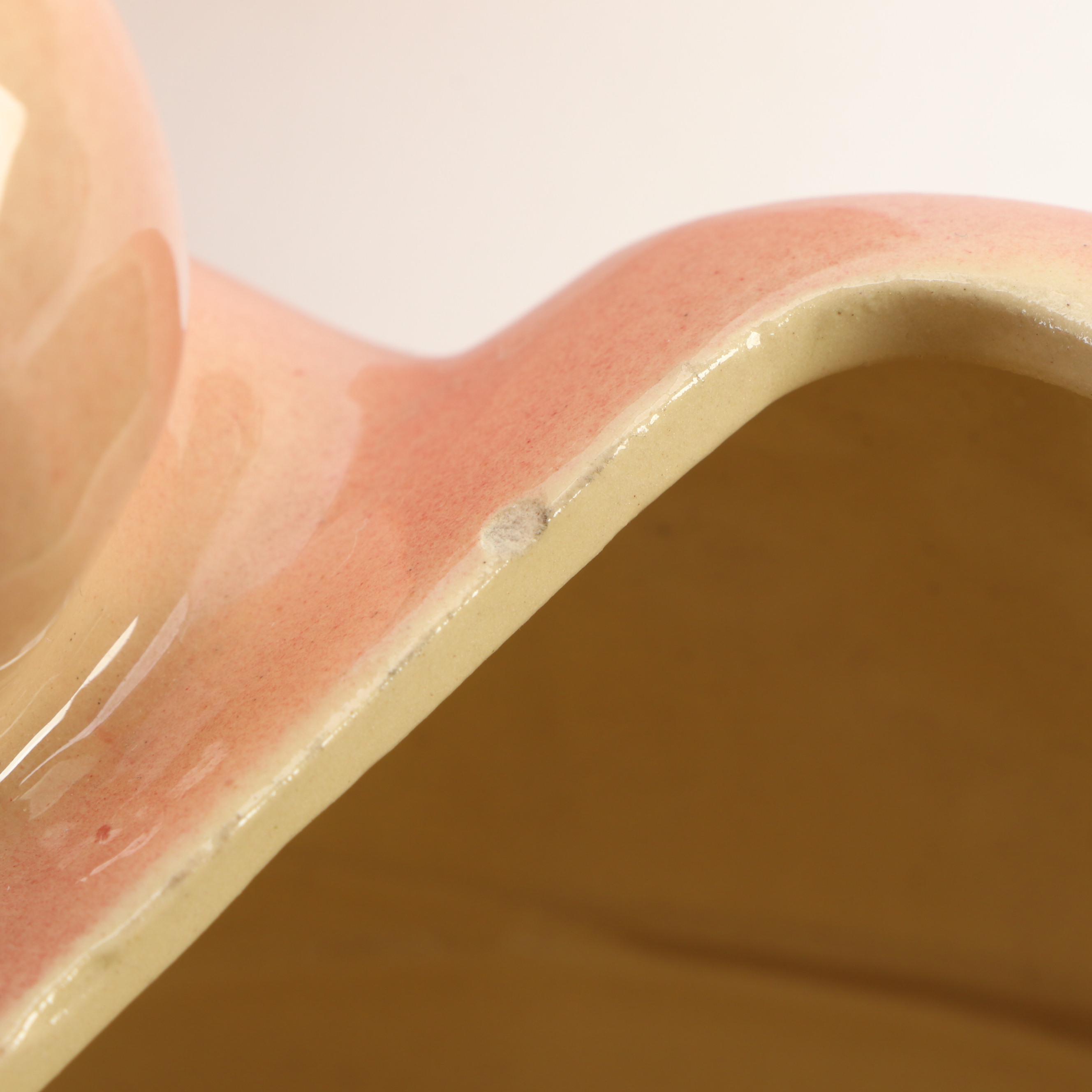 McCoy Pottery Speckled Pink Nesting Mixing Bowls with Napco Planter, Mid-20th C.