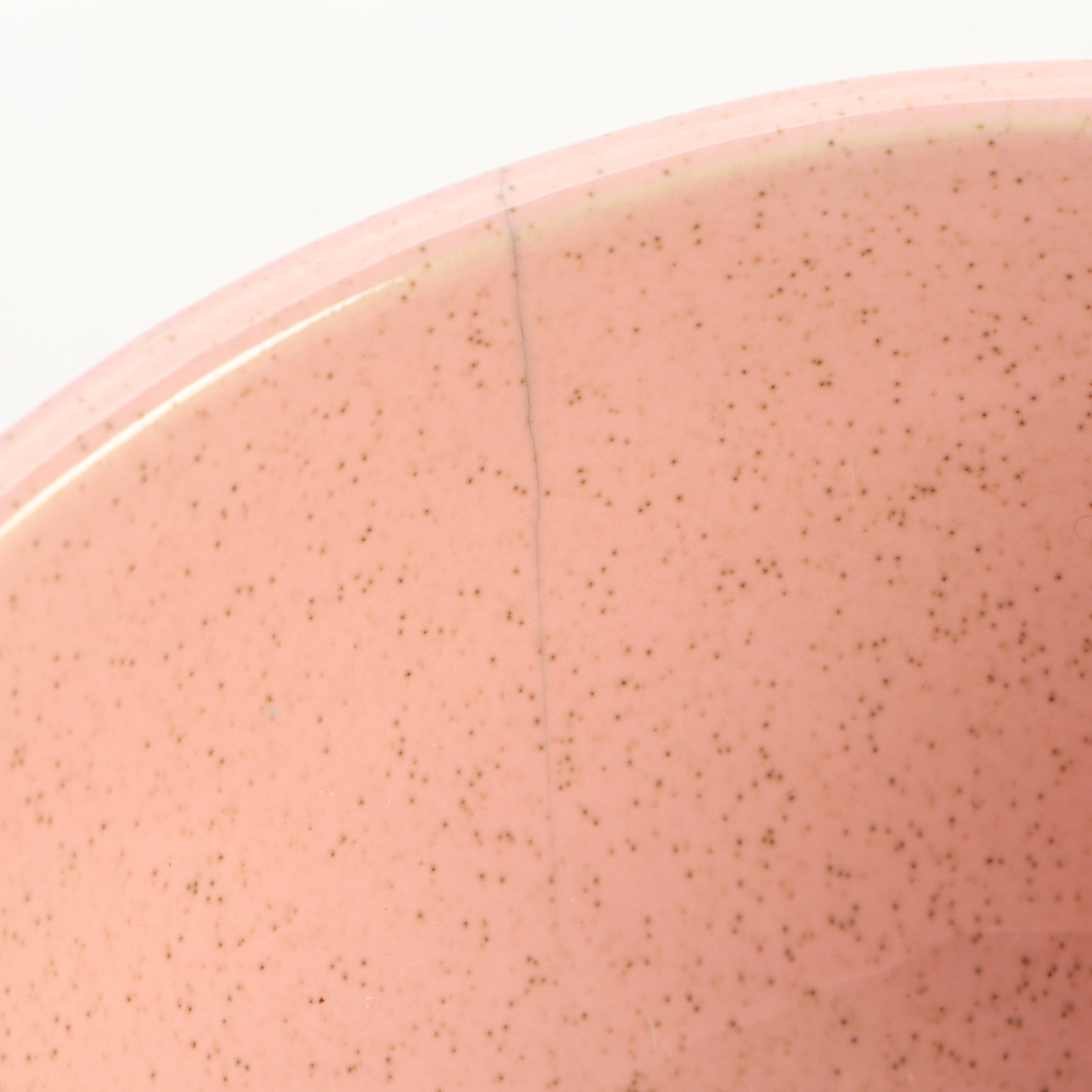 McCoy Pottery Speckled Pink Nesting Mixing Bowls with Napco Planter, Mid-20th C.