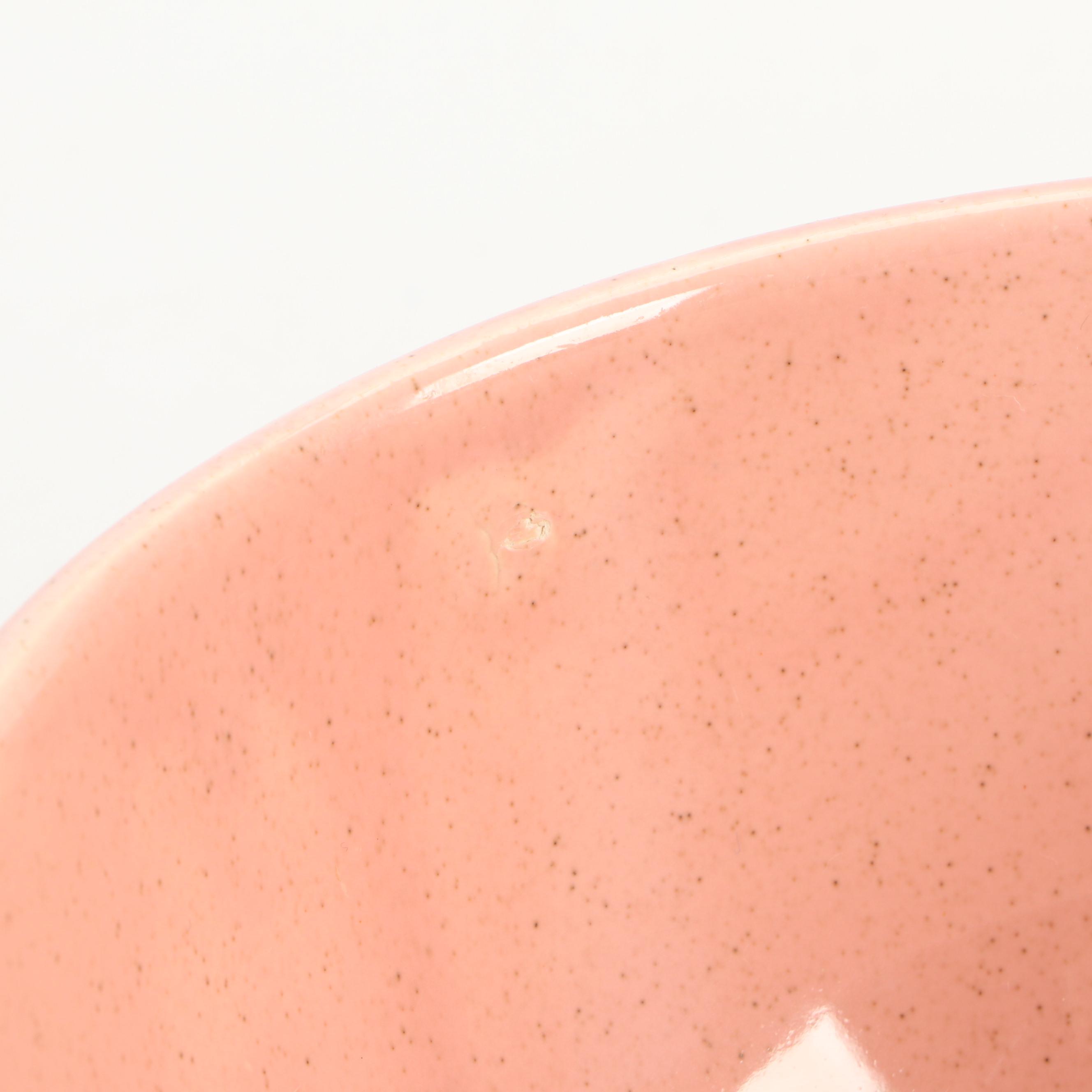 McCoy Pottery Speckled Pink Nesting Mixing Bowls with Napco Planter, Mid-20th C.