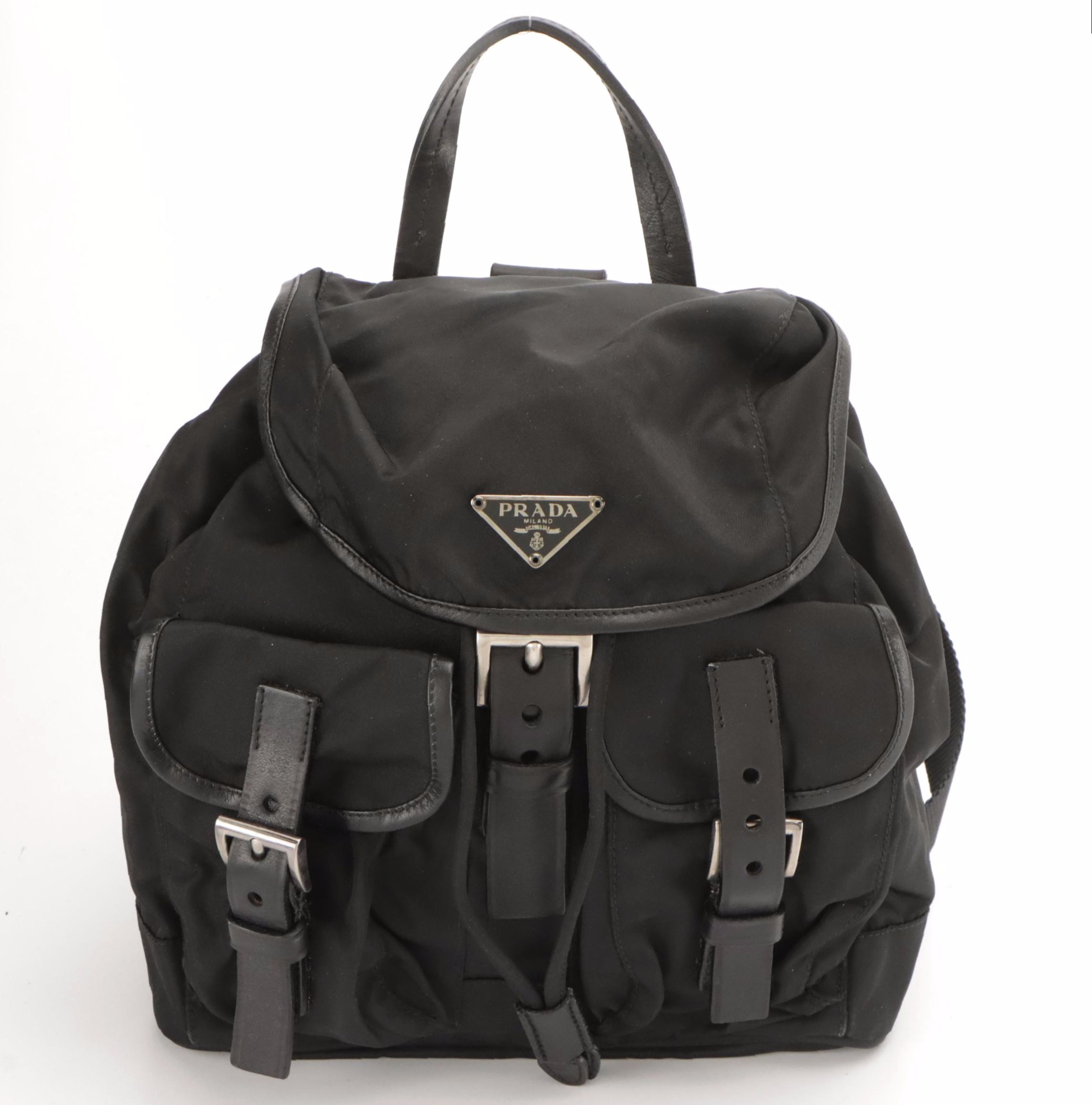 Prada Rucksack Backpack in Black Nylon and Leather