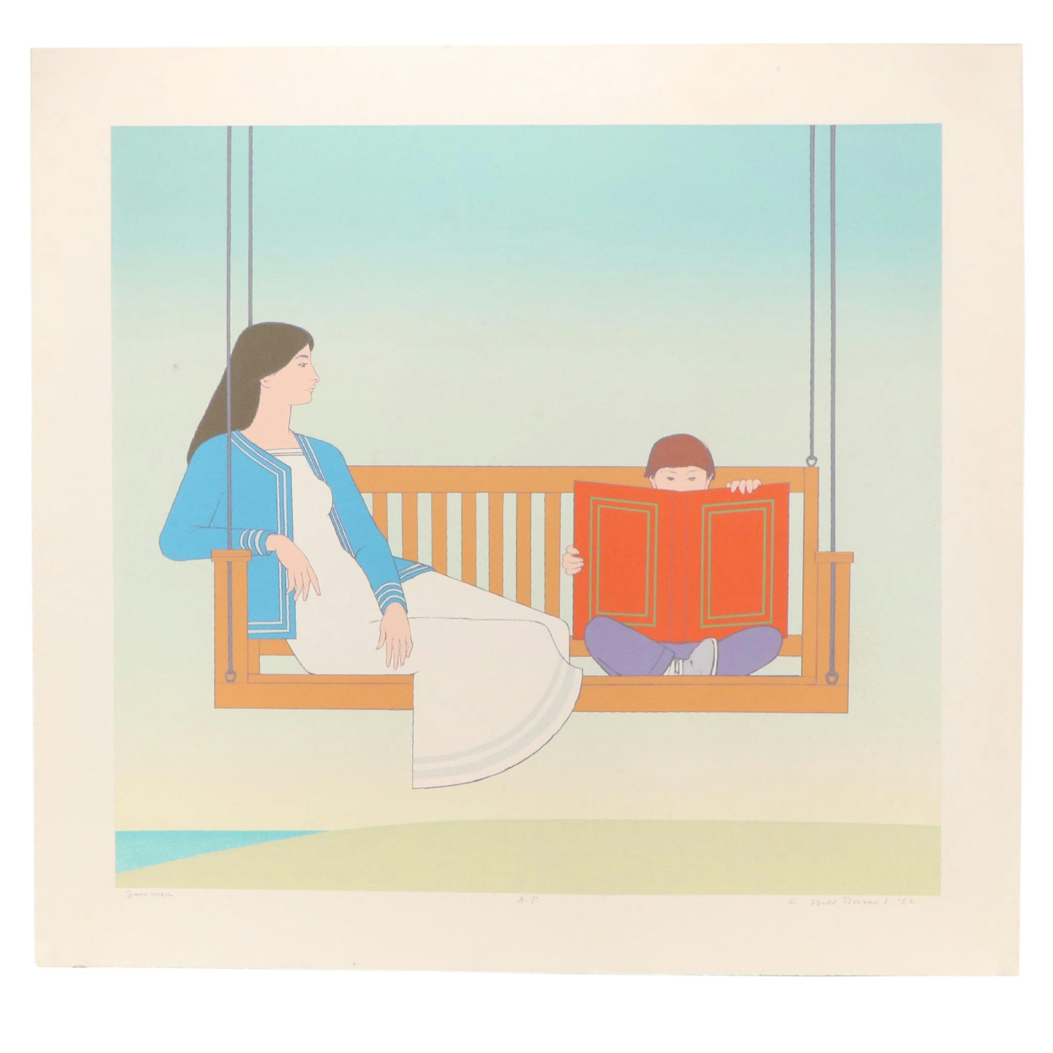 Will Barnet Serigraph "Summer," 1986