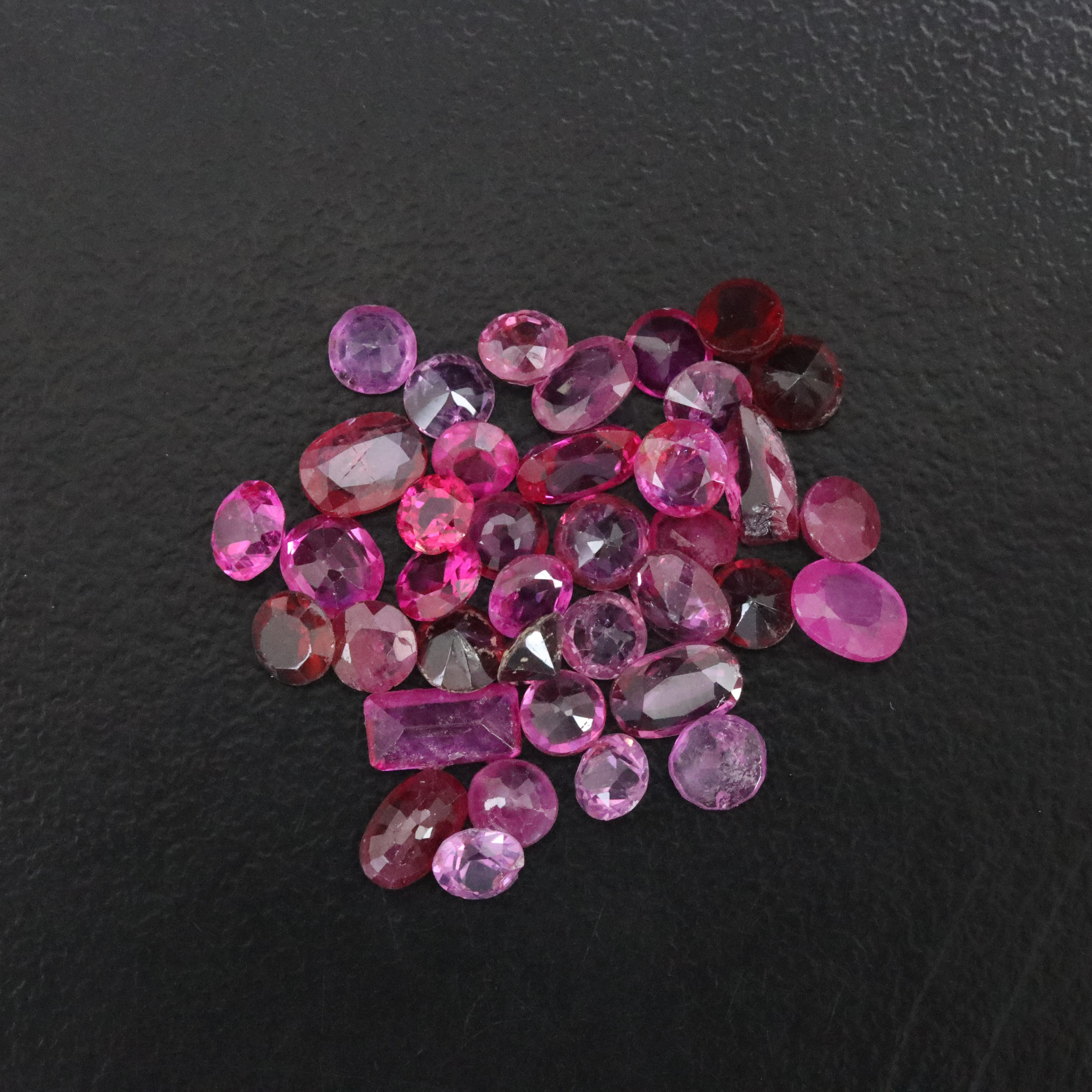 Loose 9.61 CTW Rubies, Lab Grown Rubies and Garnet Lot