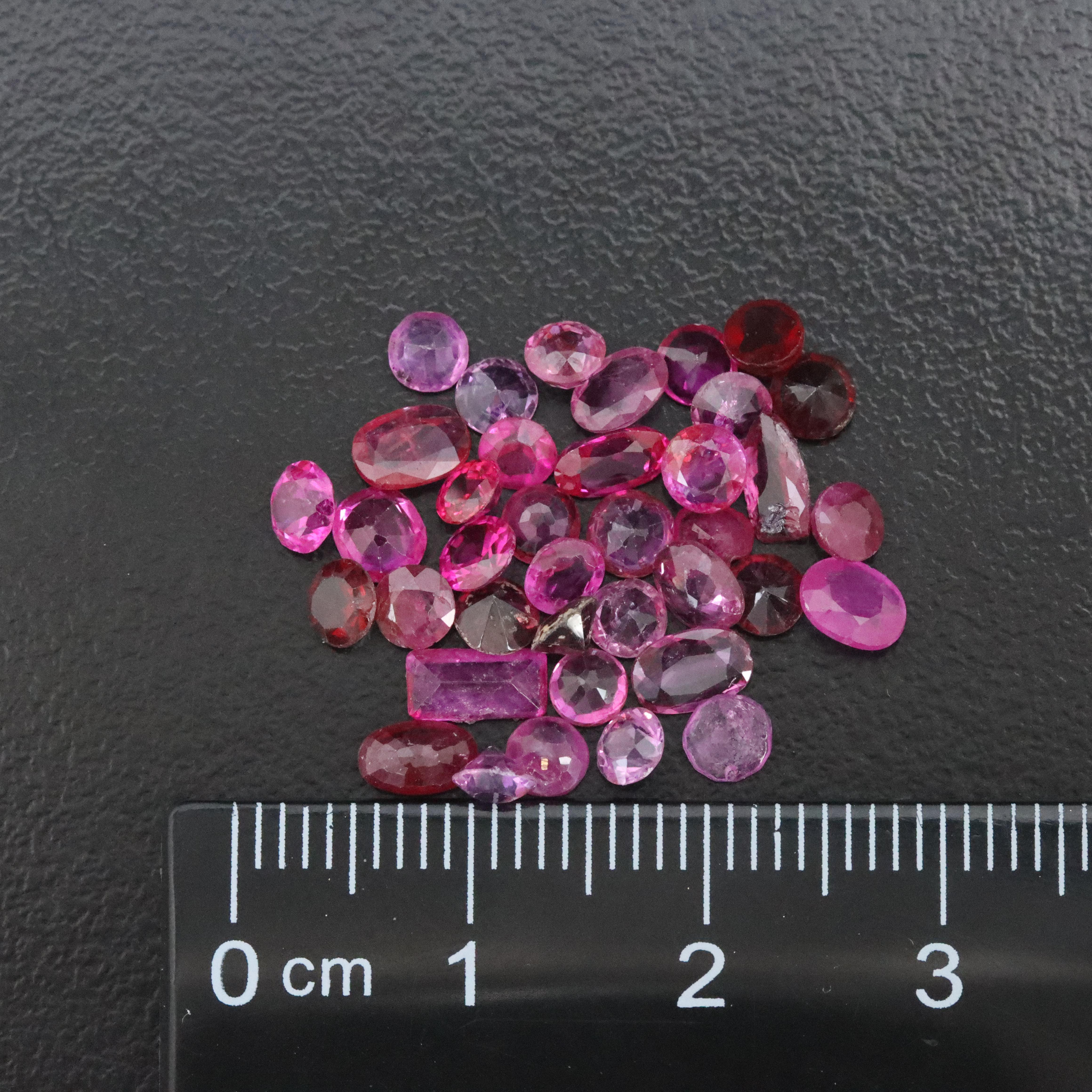 Loose 9.61 CTW Rubies, Lab Grown Rubies and Garnet Lot