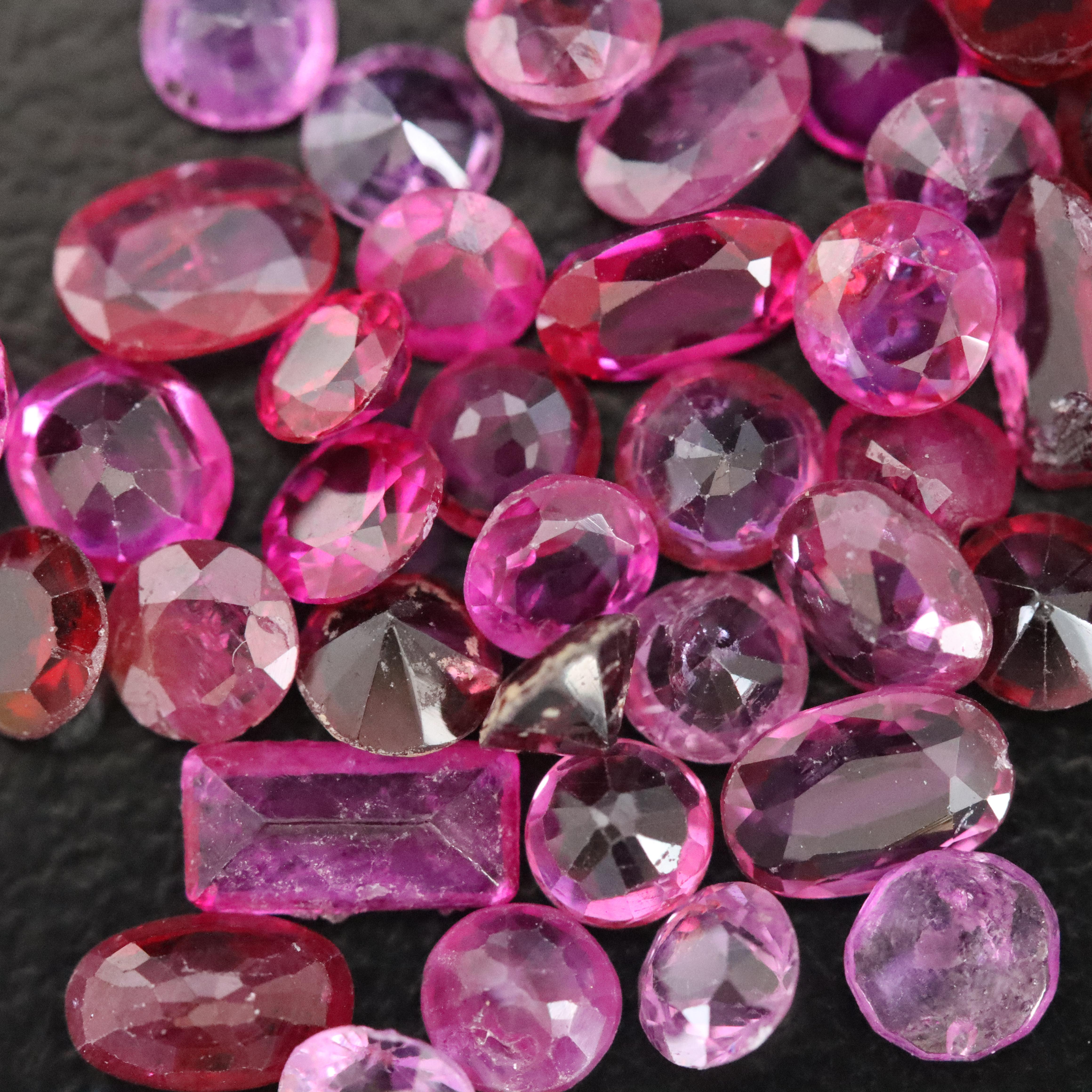 Loose 9.61 CTW Rubies, Lab Grown Rubies and Garnet Lot