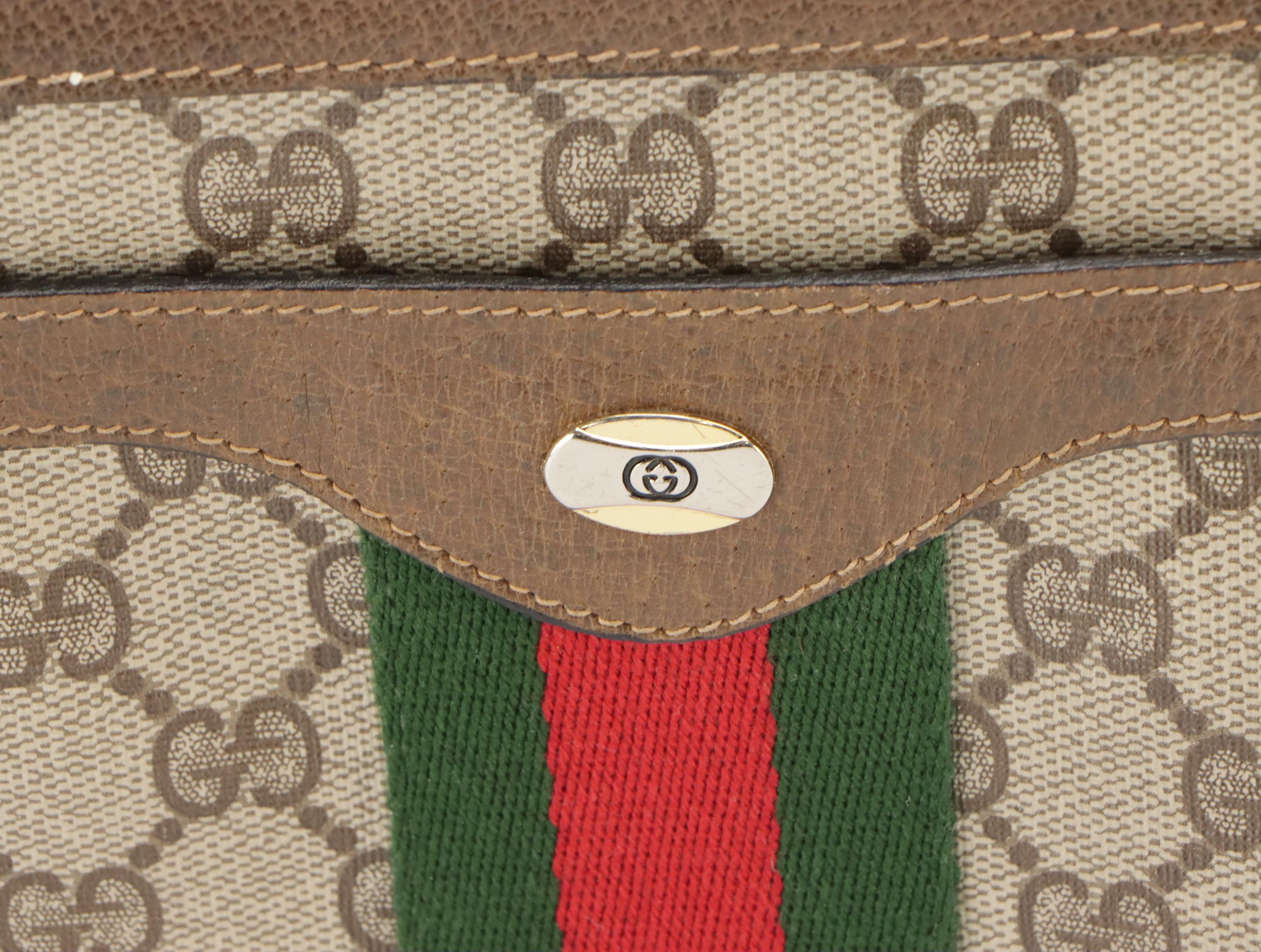 Gucci Accessory Collection Crossbody in GG Supreme Canvas, Leather & Web Detail