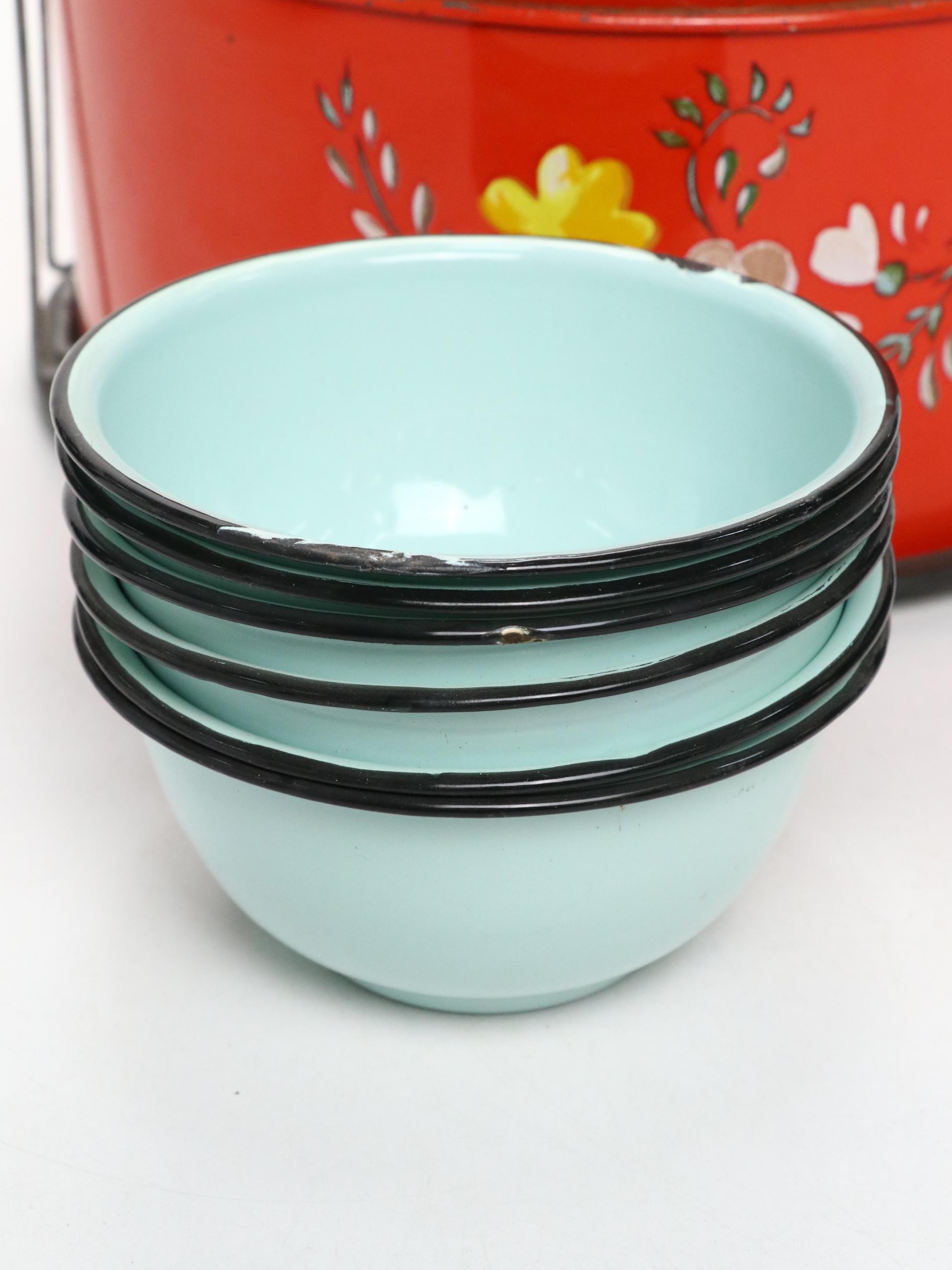 Yugoslavian Enameled Metal Teapot with Other Metal Teapots and More