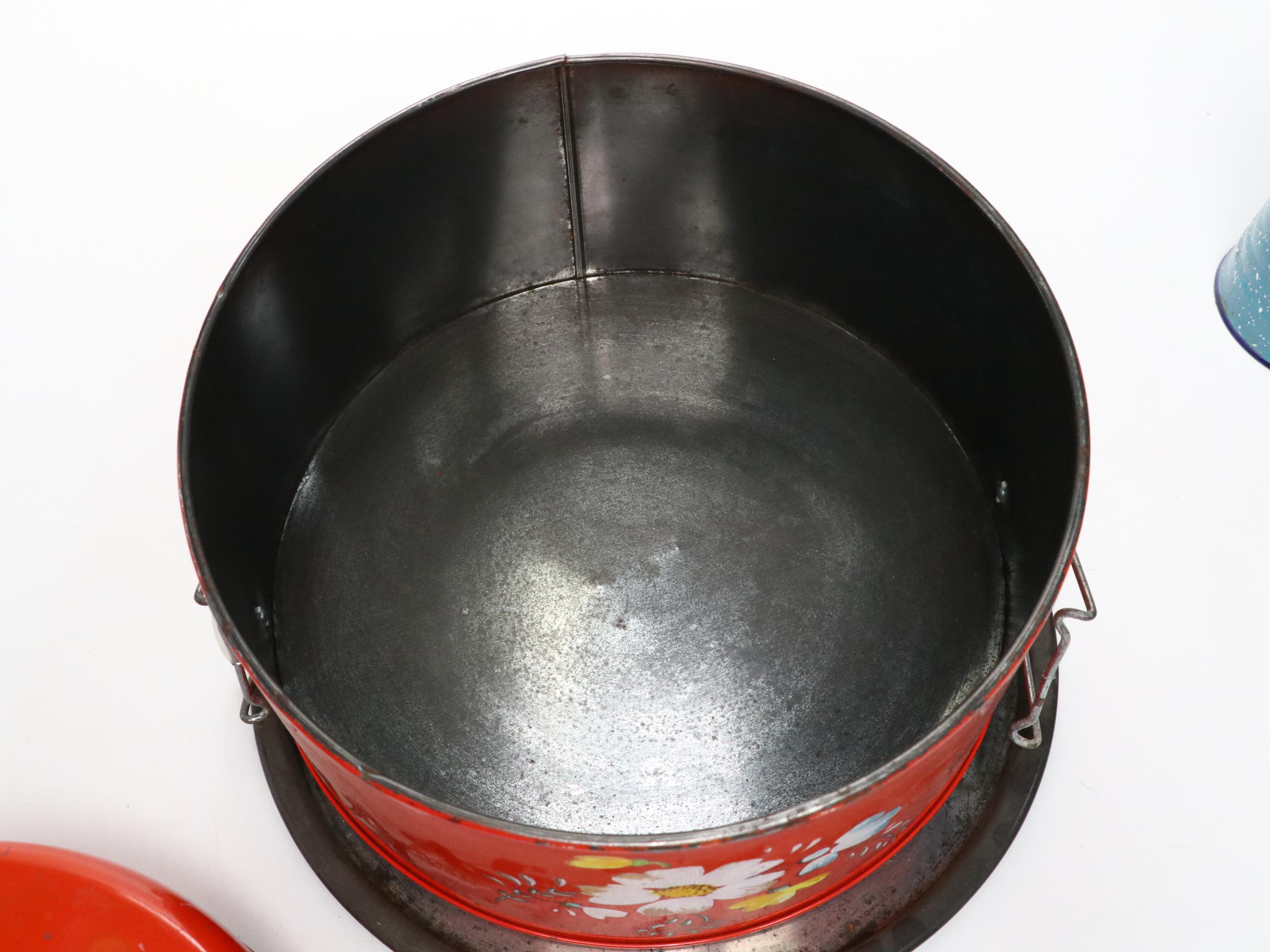 Yugoslavian Enameled Metal Teapot with Other Metal Teapots and More