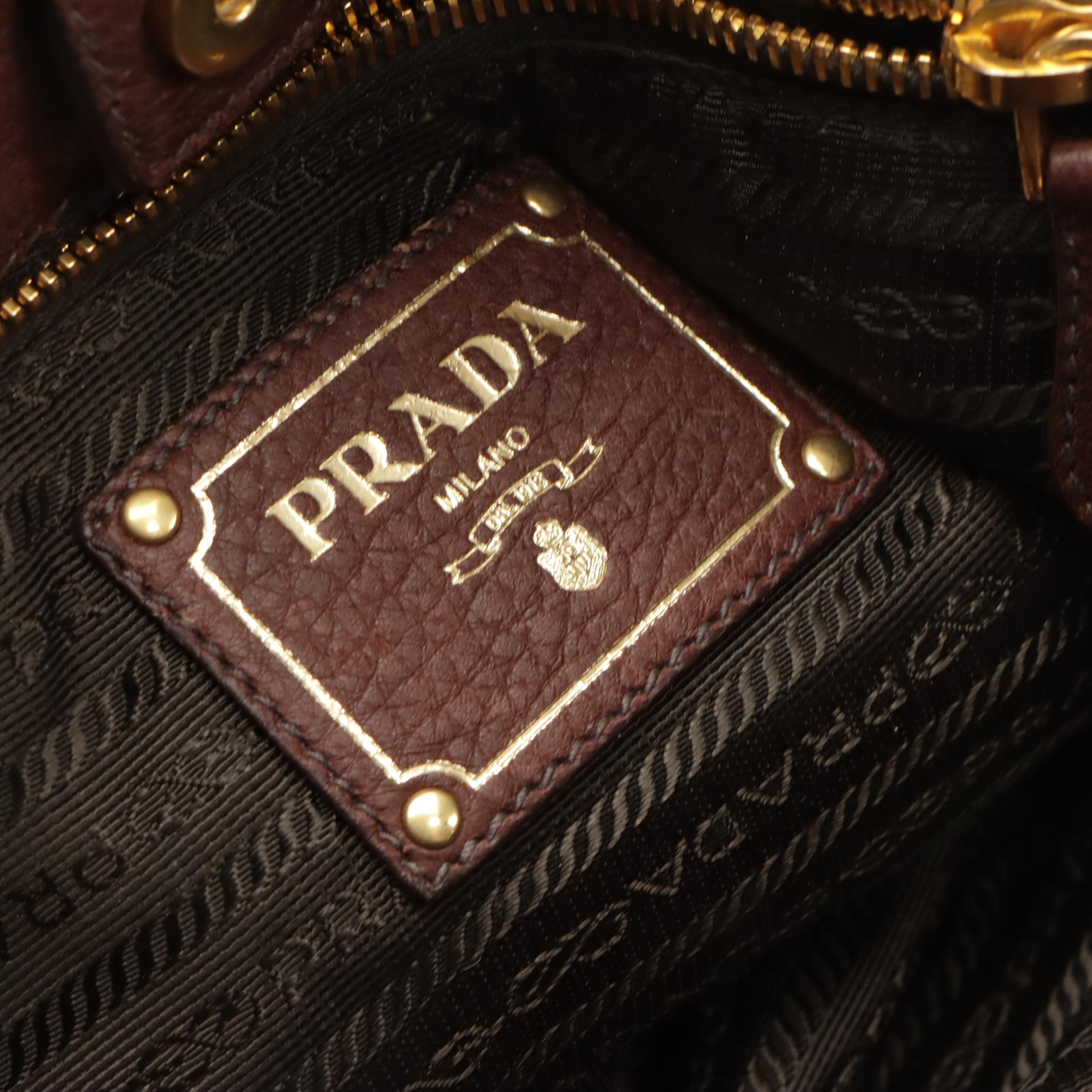 Prada Two-Way Tote in Zebra Print Cavallino Leather