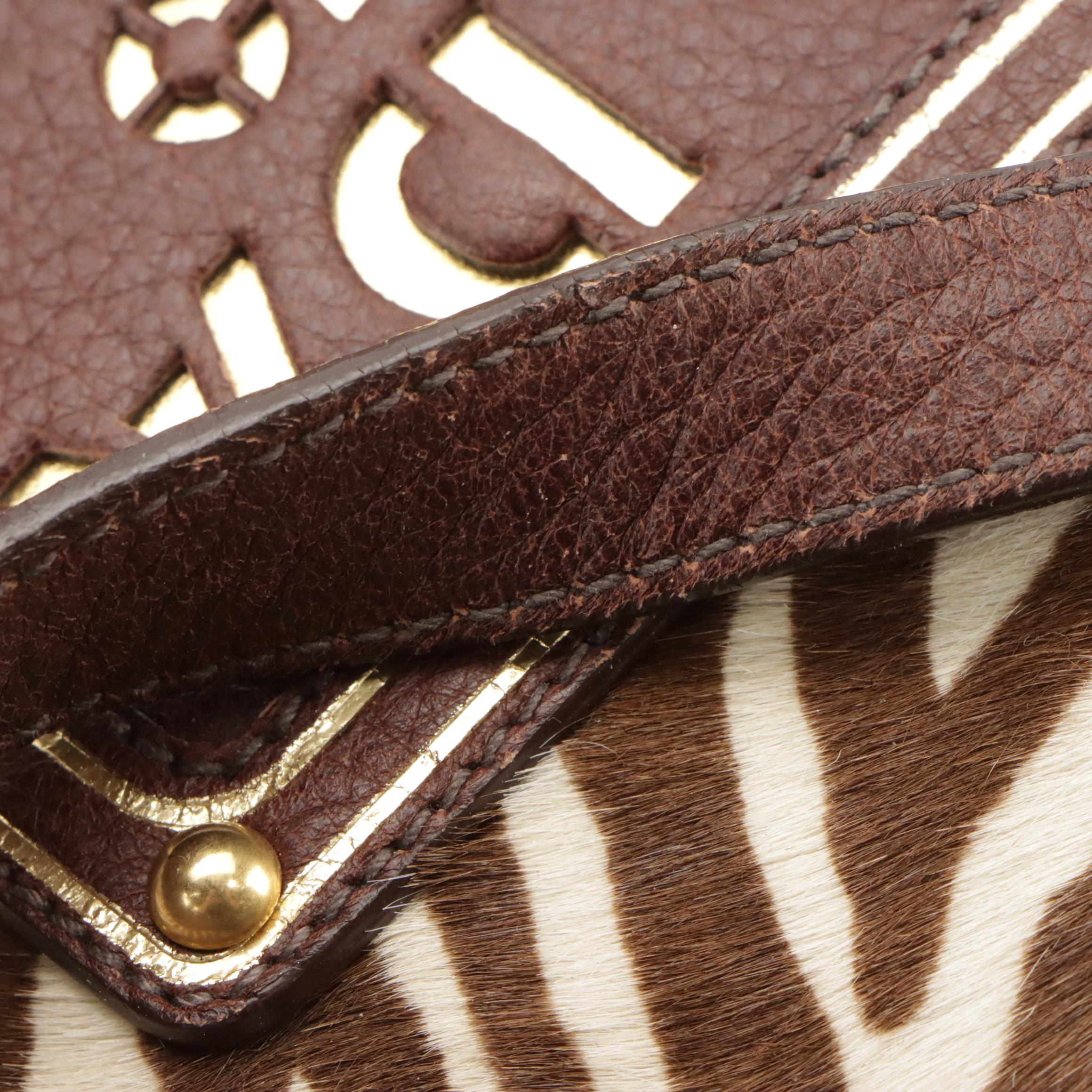 Prada Two-Way Tote in Zebra Print Cavallino Leather