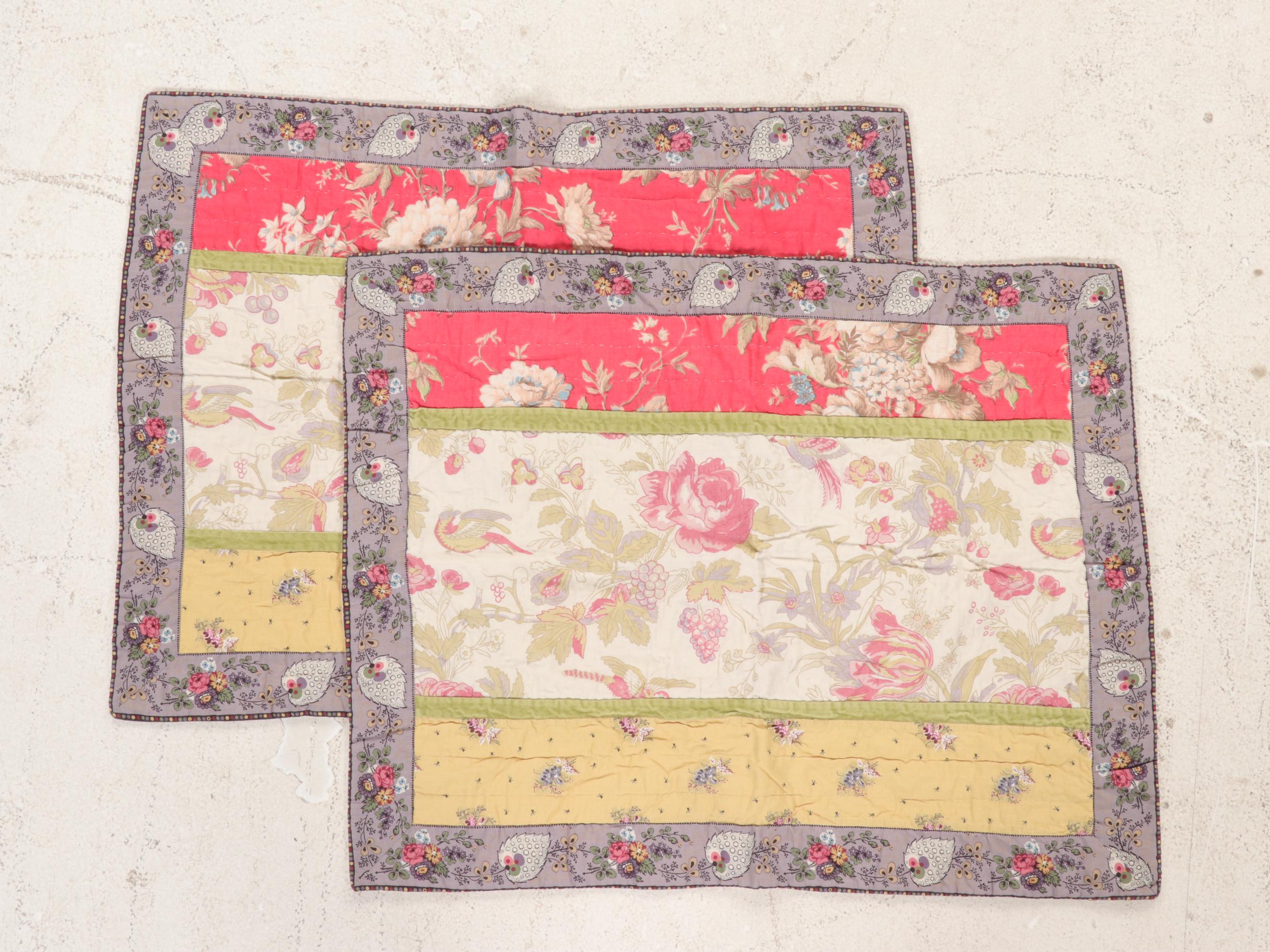 Liz Claiborne "Mirabelle" Full/Queen Floral Quilt and Shams Bedding Set