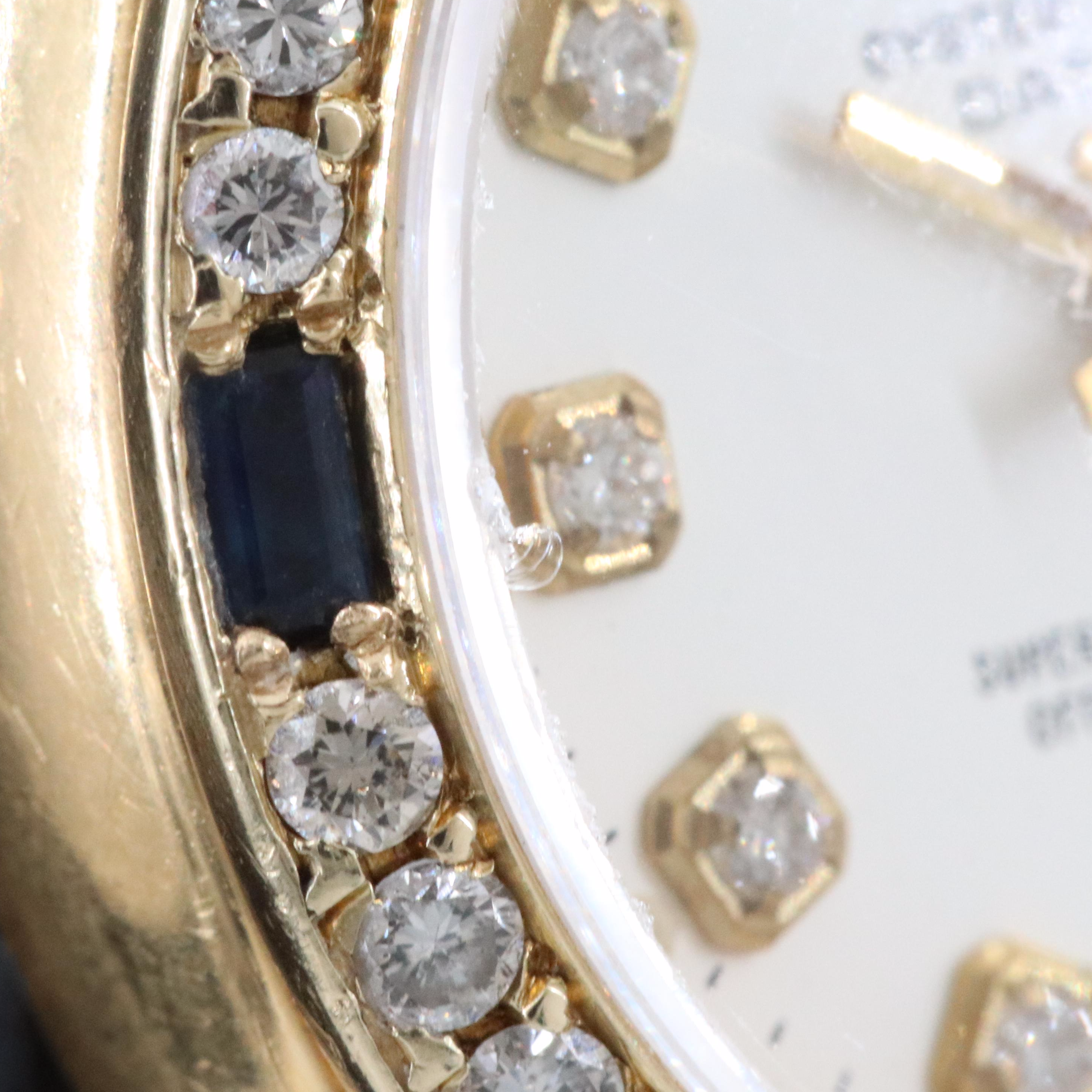 Rolex Datejust 69178 Custom Diamond Dial & Bezel 26mm 18K Gold Automatic Watch