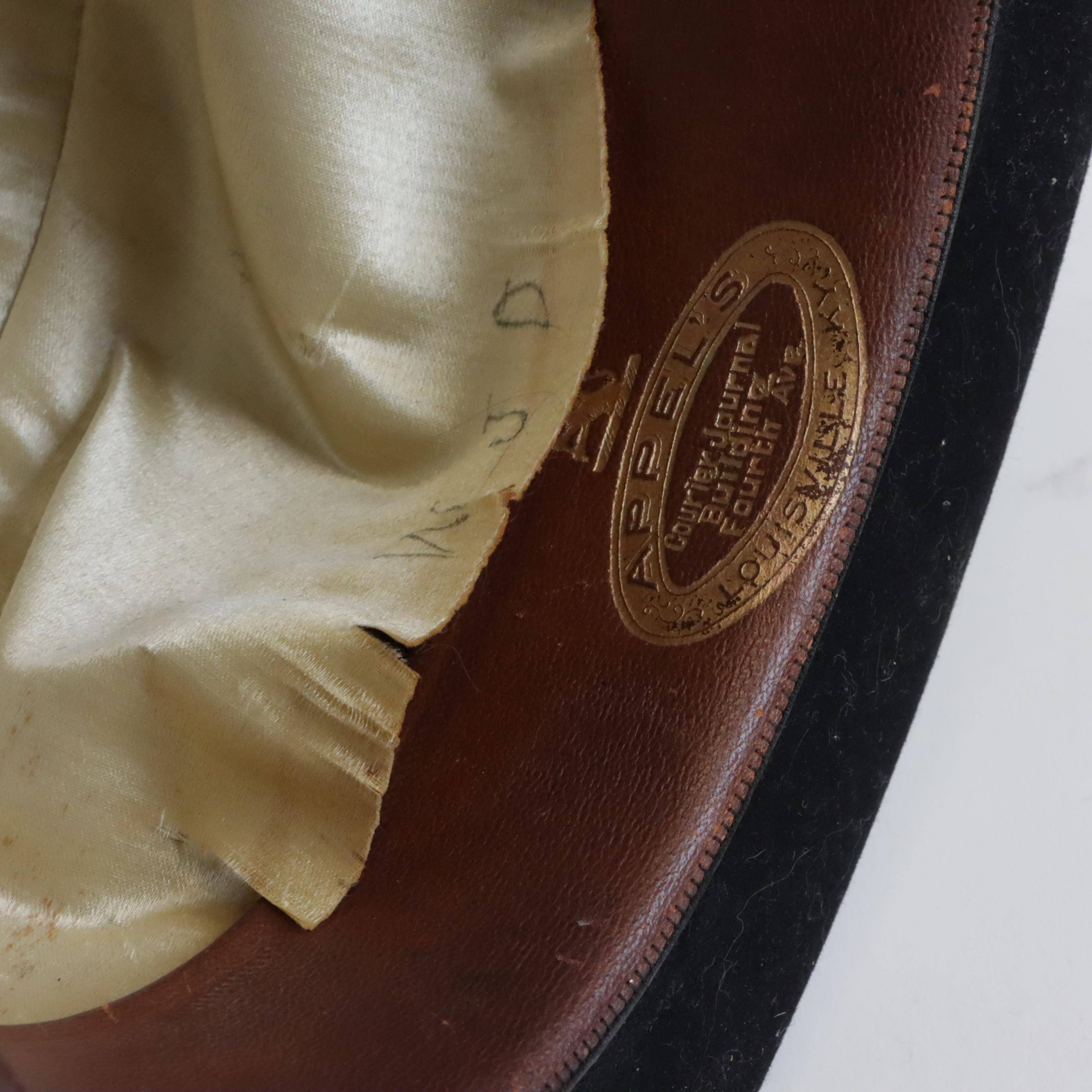 Hat Collection Featuring 1920s Stetson Bowler Hat and Others