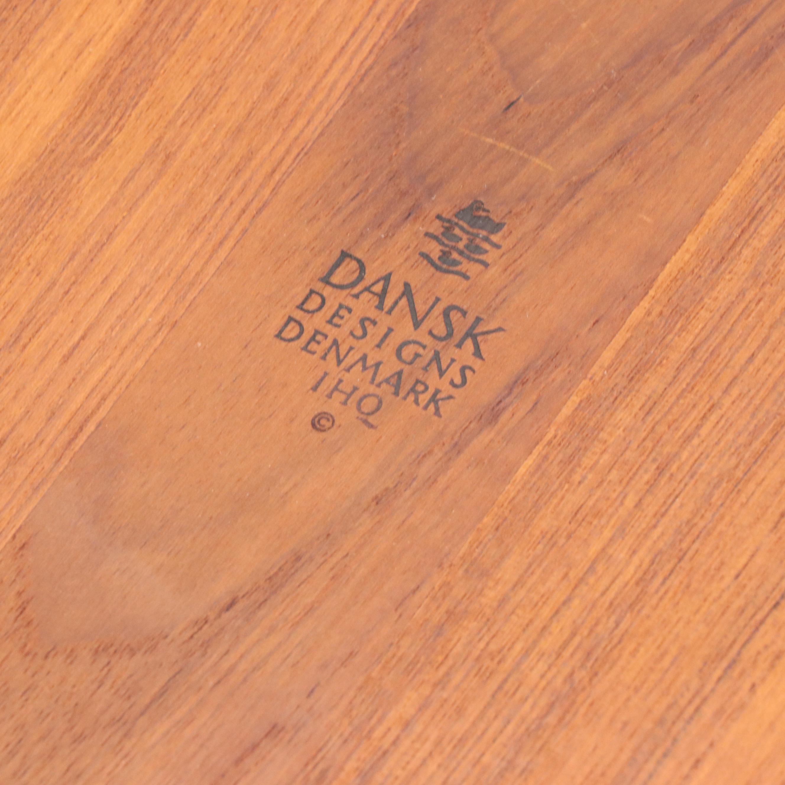 Mid Century Modern Milberu Teak Bowls, Dansk Wood Platter, Mahogany Letter Stand