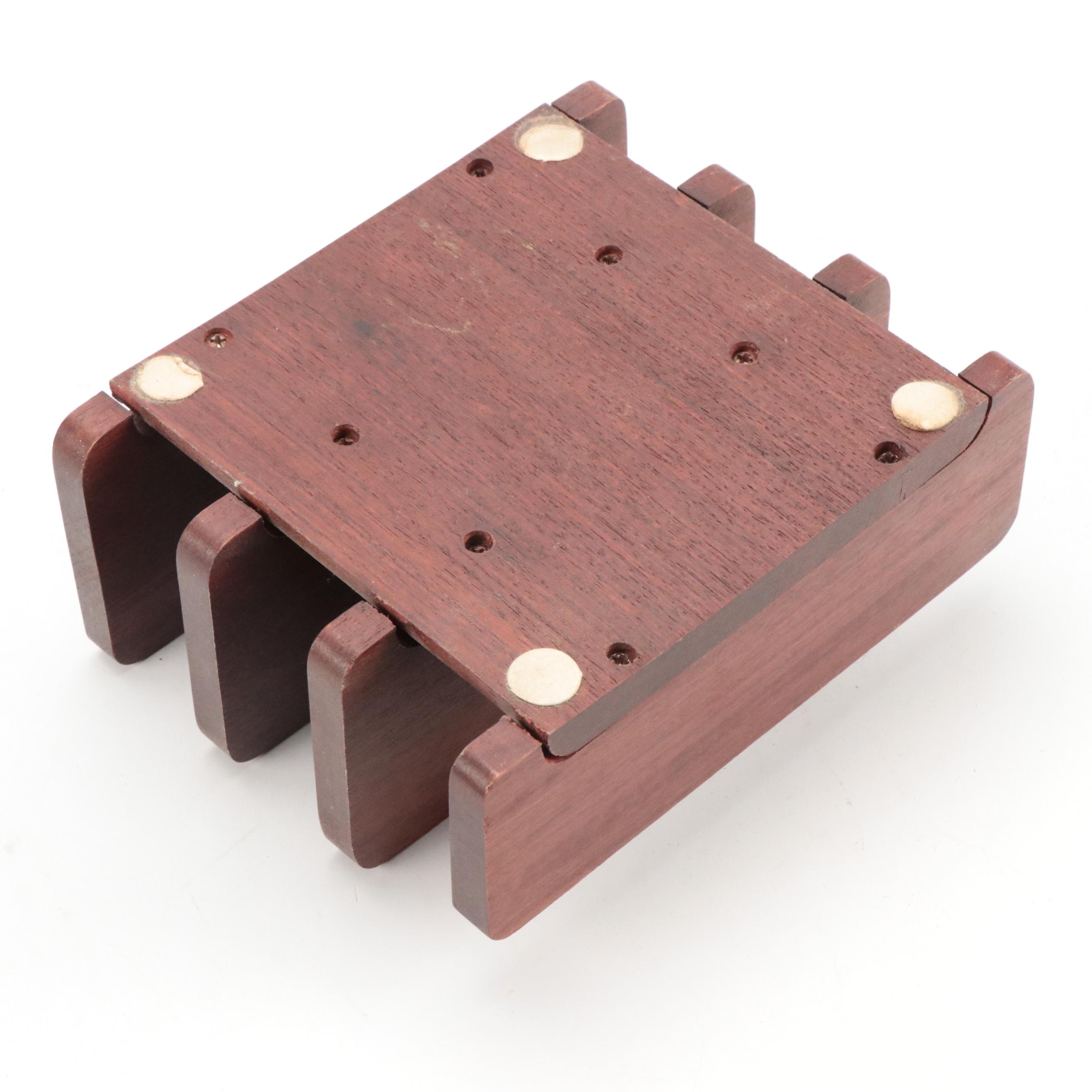 Mid Century Modern Milberu Teak Bowls, Dansk Wood Platter, Mahogany Letter Stand