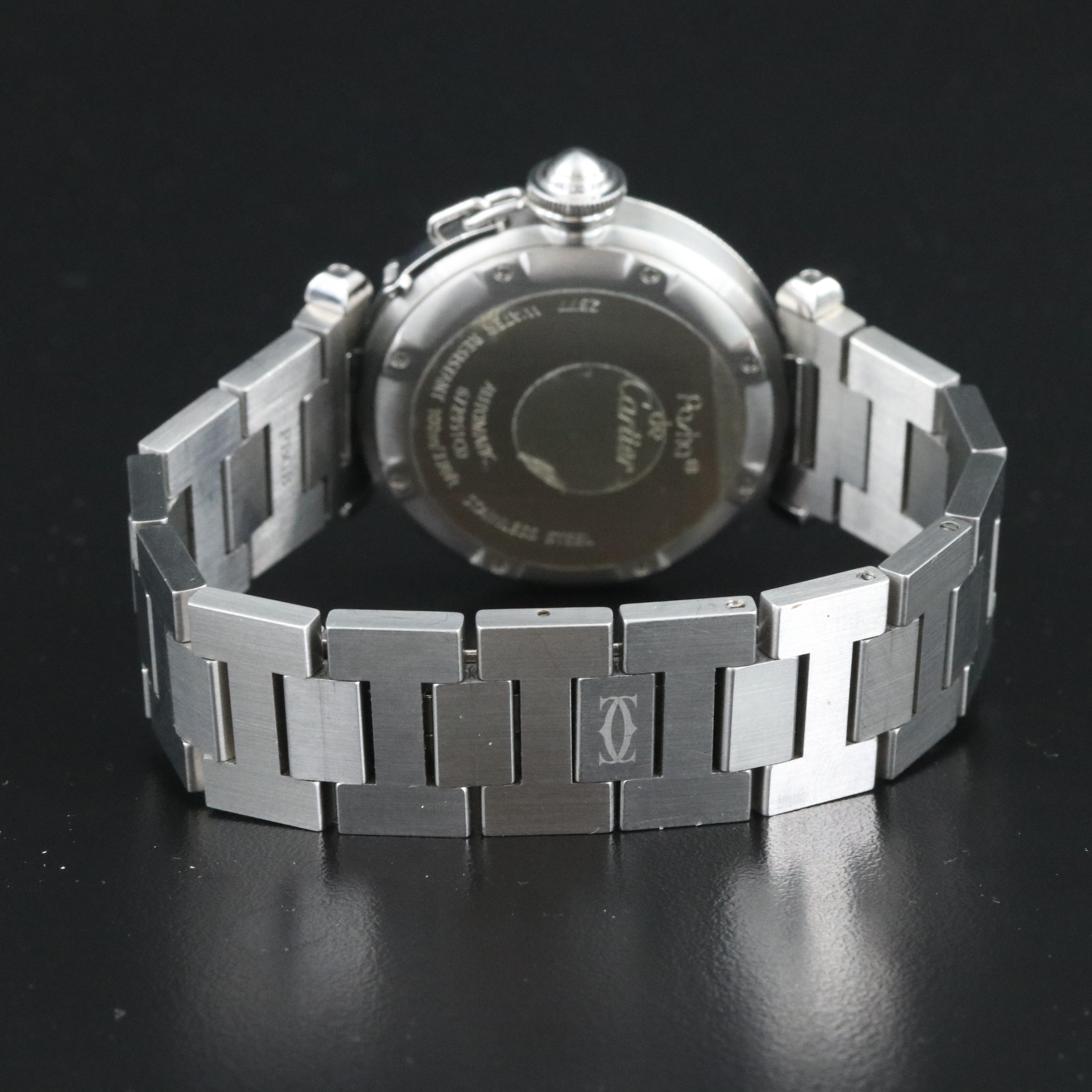 Cartier Pasha C GMT 2377 35mm Steel Automatic Watch