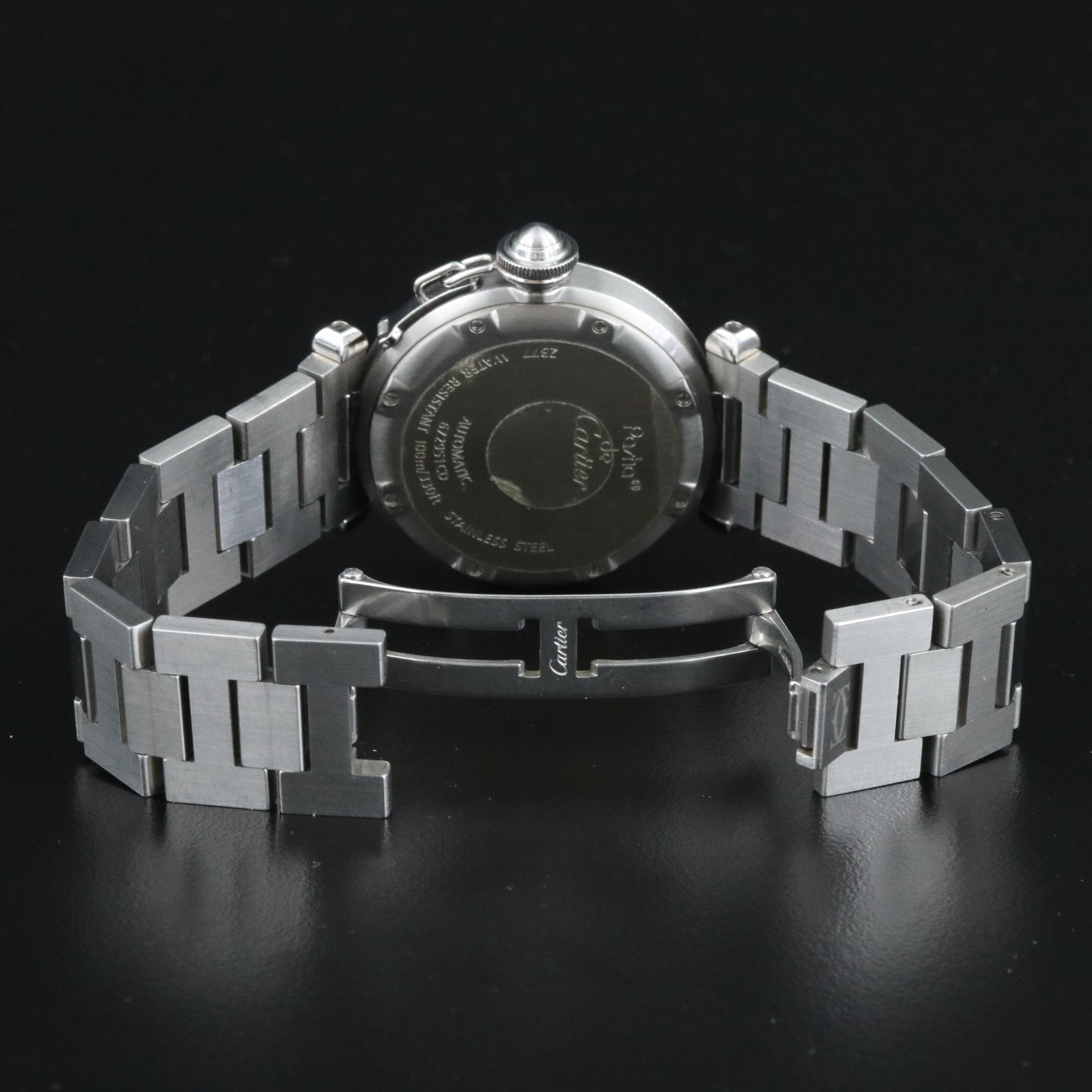 Cartier Pasha C GMT 2377 35mm Steel Automatic Watch